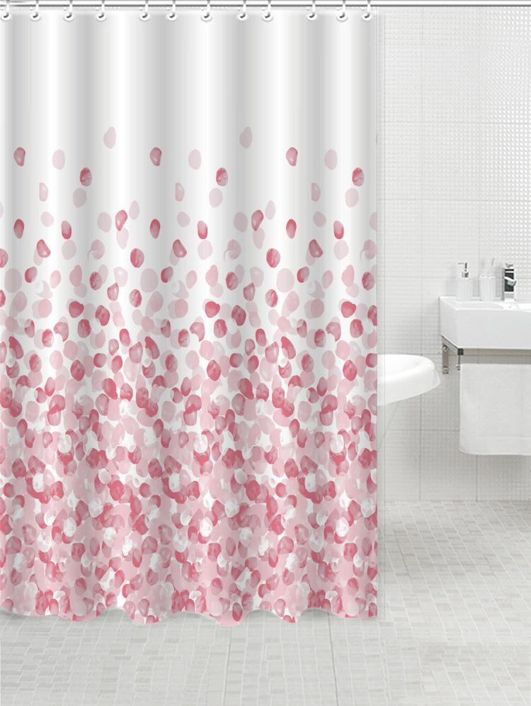Extra Long Shower Curtains Modern Designs PEVA Material 12 Ring Hooks 180x180cm - Picture 12 of 18
