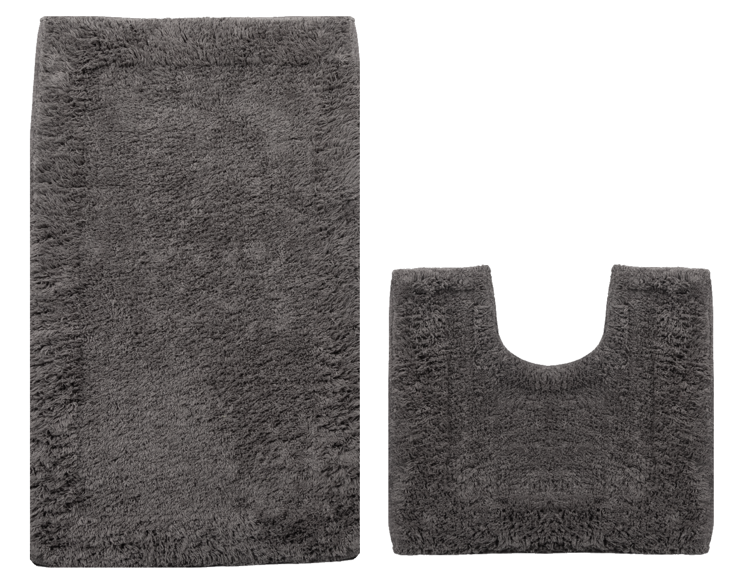 2 Piece Bath Mat and Pedestal Set with Coated Back 100% Cotton Pile - Picture 3 of 27