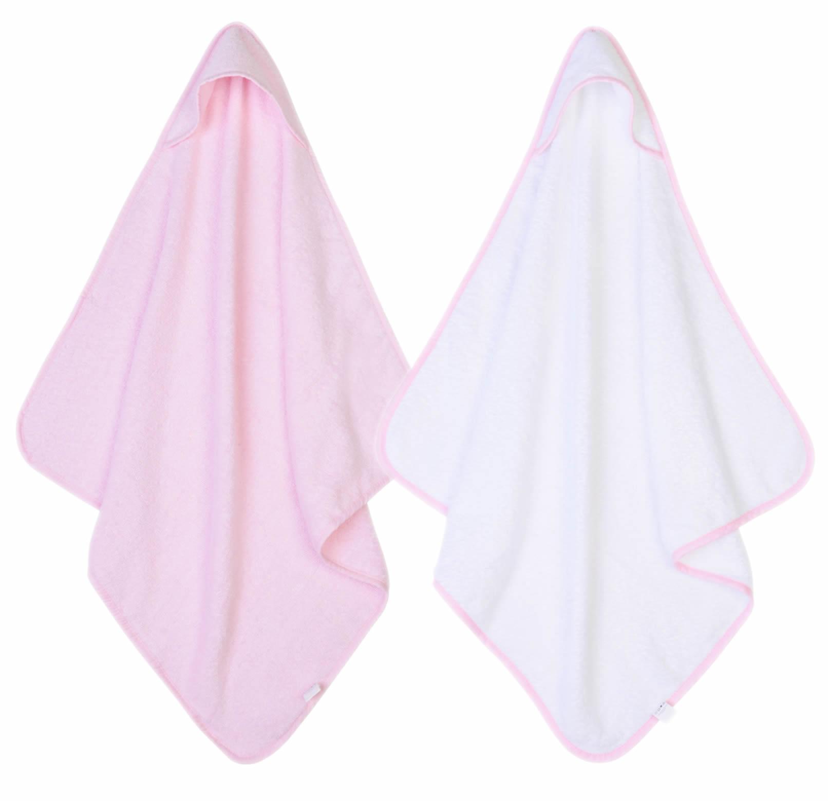 2 x Hooded Baby Towel 100% Cotton Bath Cuddly Wrap Soft - Picture 17 of 27