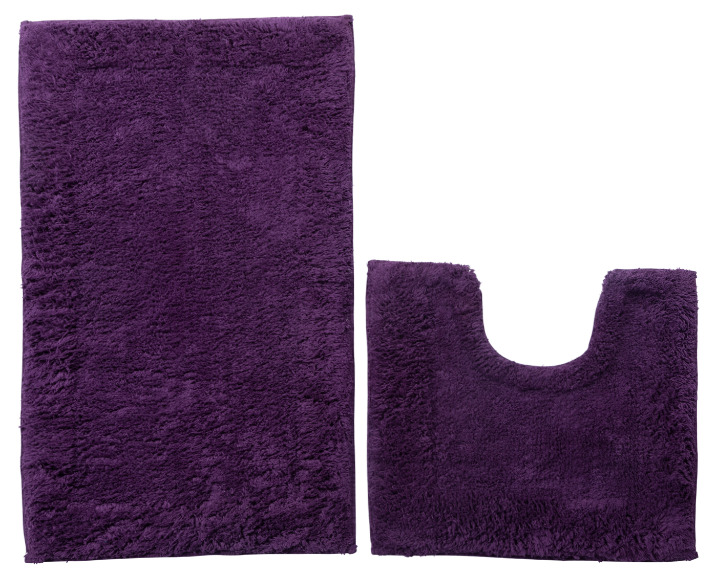 2 Piece Bath Mat and Pedestal Set with Coated Back 100% Cotton Pile - Picture 16 of 27