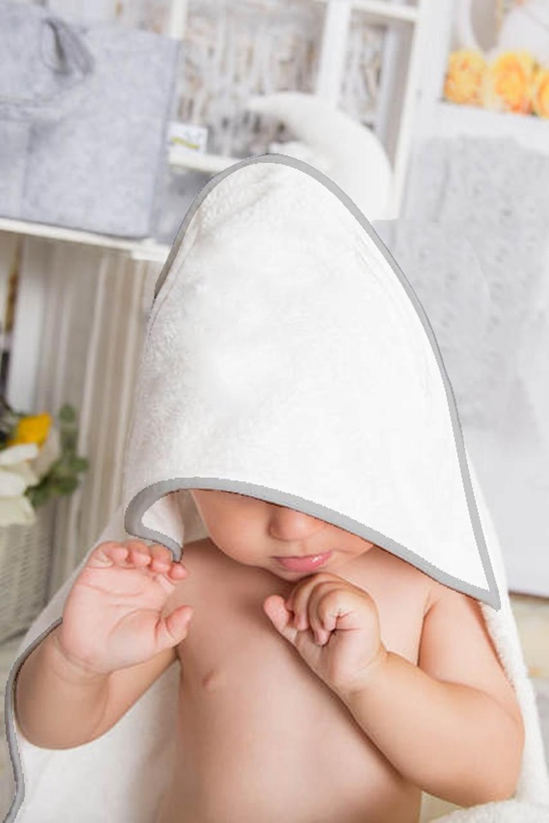 2 x Hooded Baby Towel 100% Cotton Bath Cuddly Wrap Soft - Picture 12 of 27