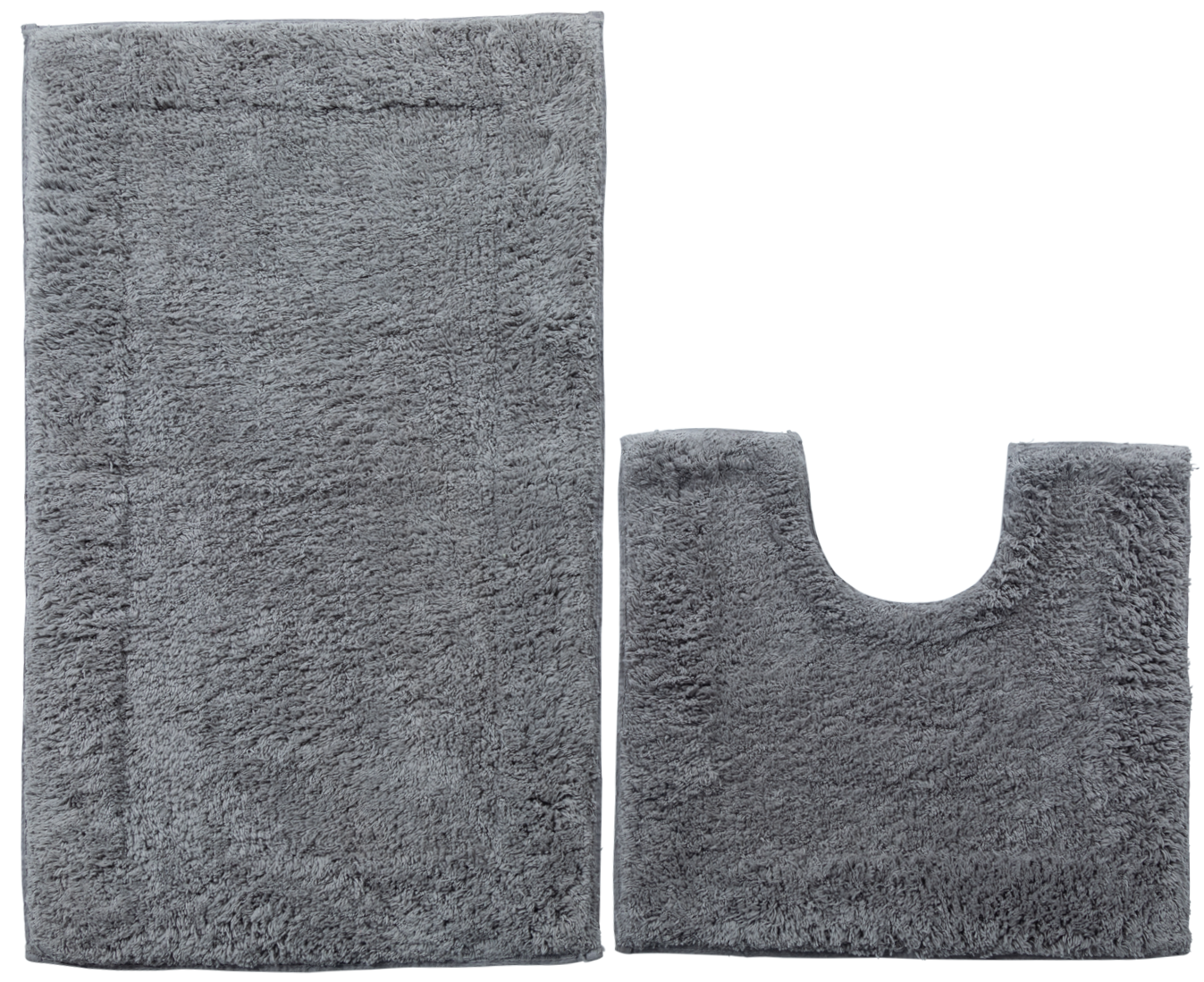 2 Piece Bath Mat and Pedestal Set with Coated Back 100% Cotton Pile - Picture 7 of 27