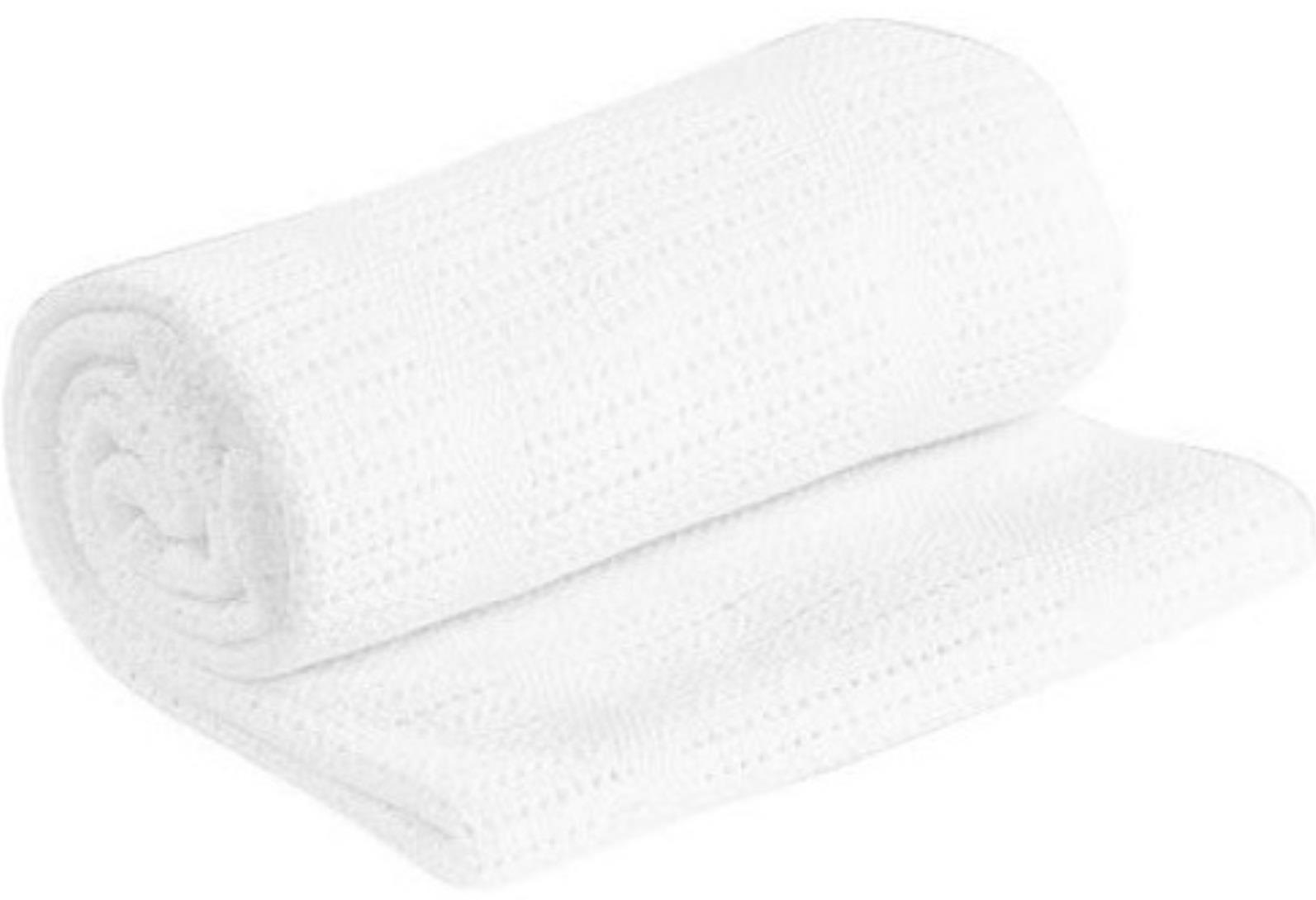 100% Cotton Cellular Blanket For Baby Soft Blanket for Cot Pram Moses Basket - Picture 12 of 14