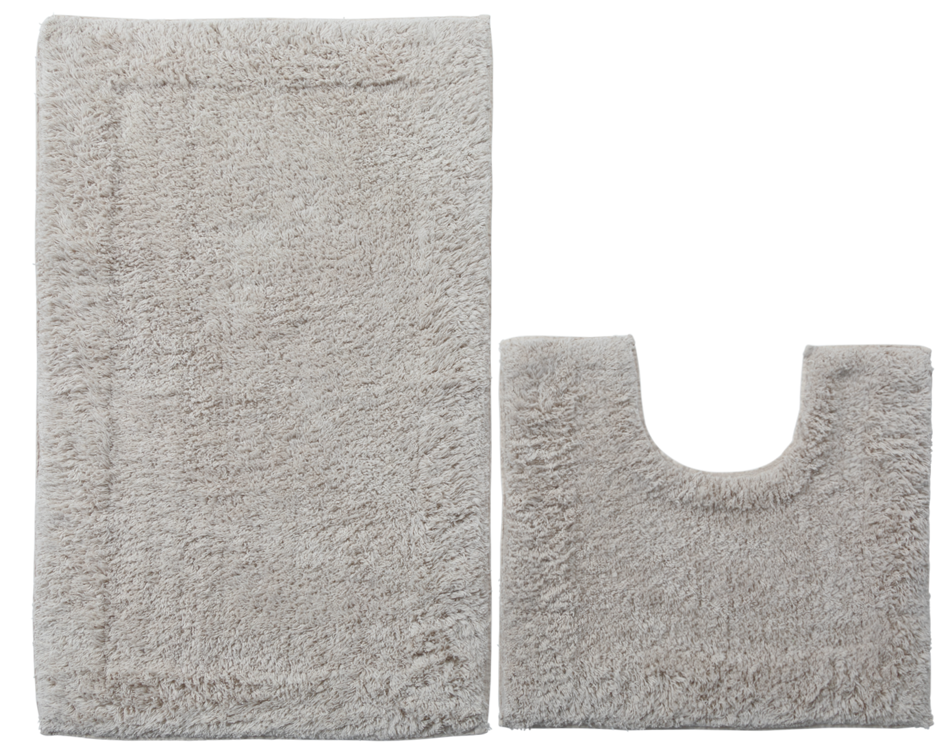 2 Piece Bath Mat and Pedestal Set with Coated Back 100% Cotton Pile - Picture 24 of 27