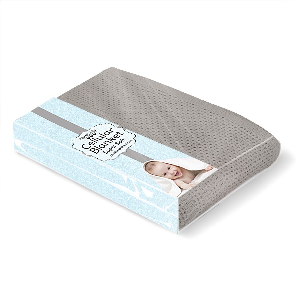 100% Cotton Cellular Blanket For Baby Soft Blanket for Cot Pram Moses Basket - Picture 7 of 14