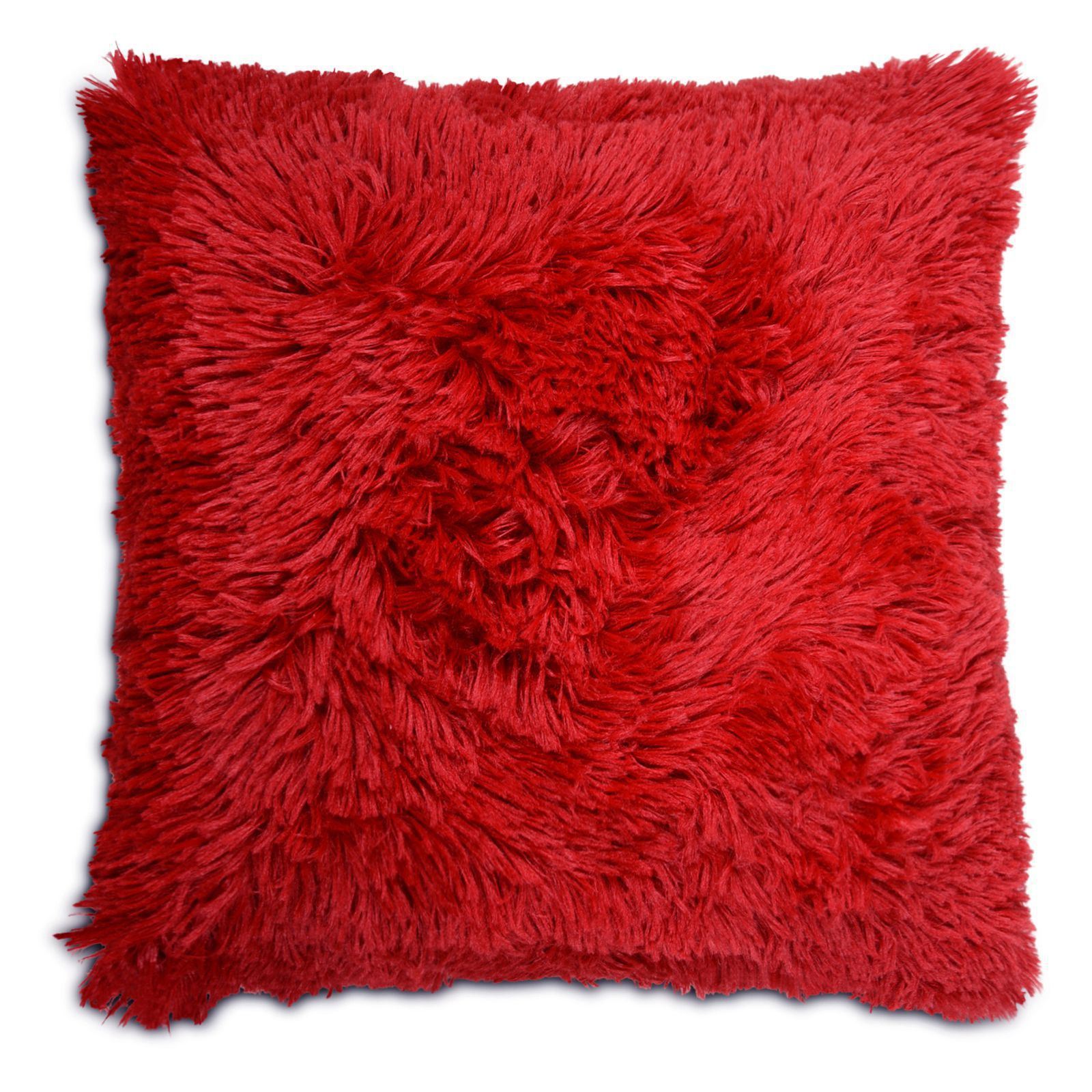 Super Soft Shaggy Faux Fur Cushion Covers Cuddly 43x43cm eBay