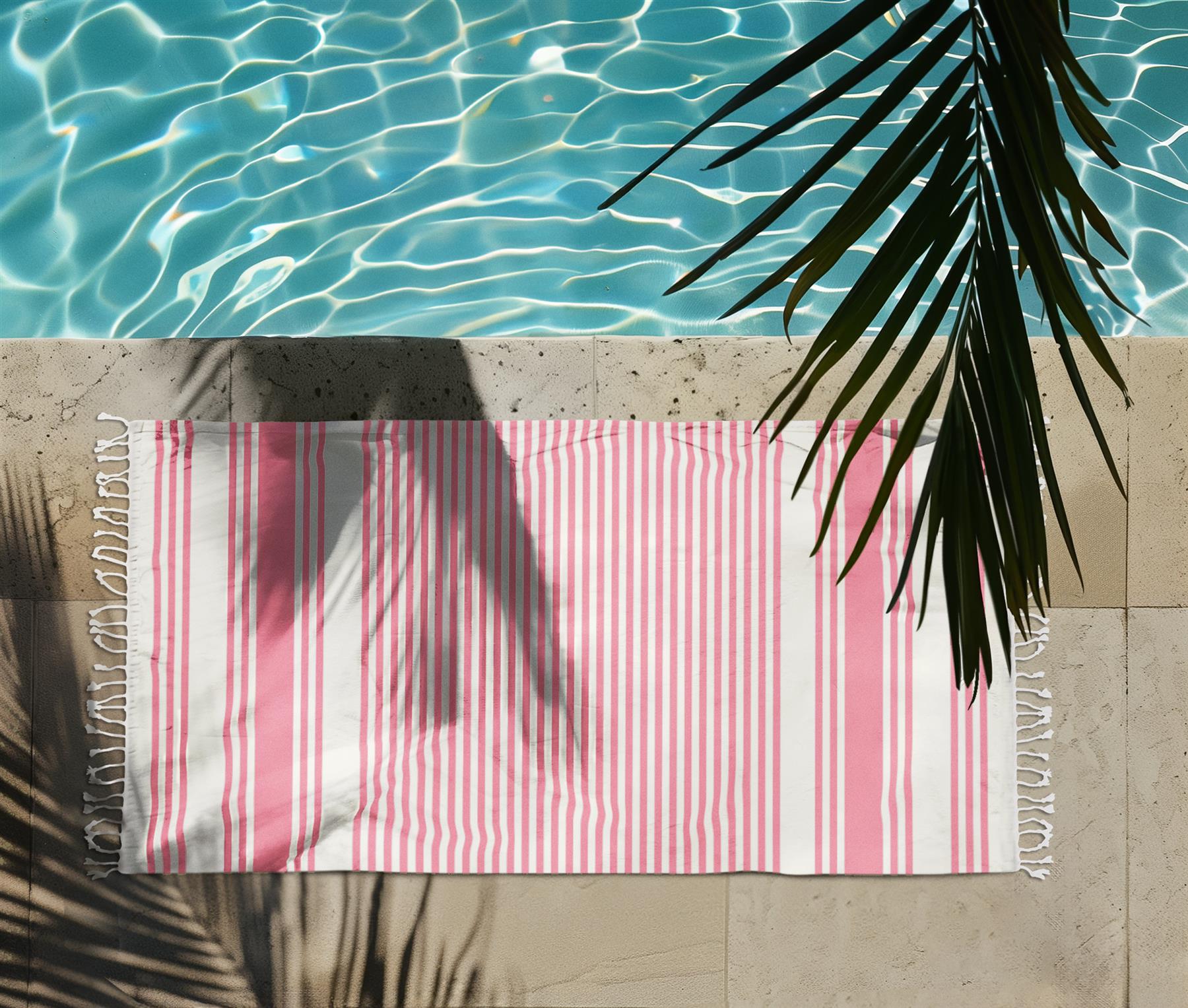 Large Hammam Beach Towel Striped Turkish Style Fouta Peshtemal Cotton Rich - Picture 20 of 37
