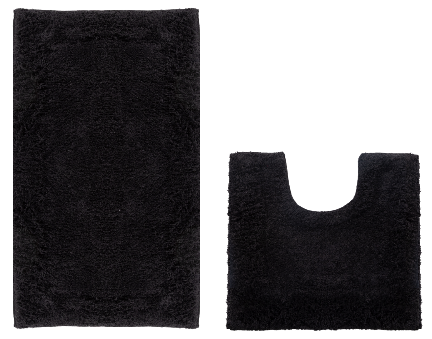 2 Piece Bath Mat and Pedestal Set with Coated Back 100% Cotton Pile - Picture 11 of 27