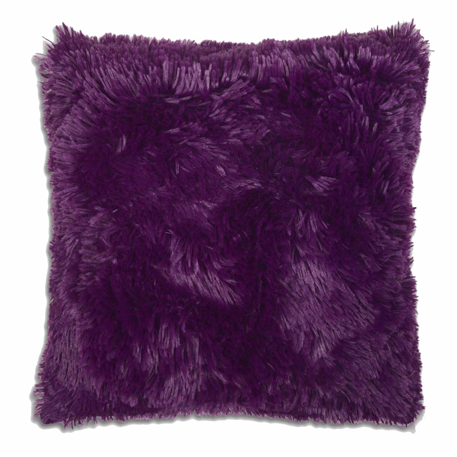 Luxury Long Pile Cushion Cover Super Soft and Cuddly Faux Fur Shaggy 43x43cm - Picture 42 of 53