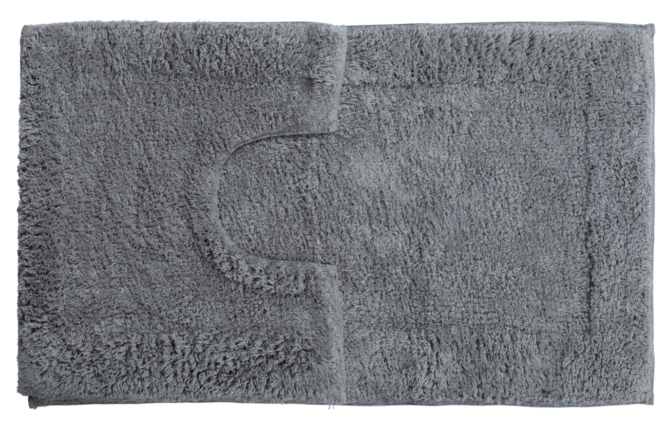 2 Piece Bath Mat and Pedestal Set with Coated Back 100% Cotton Pile - Picture 9 of 27