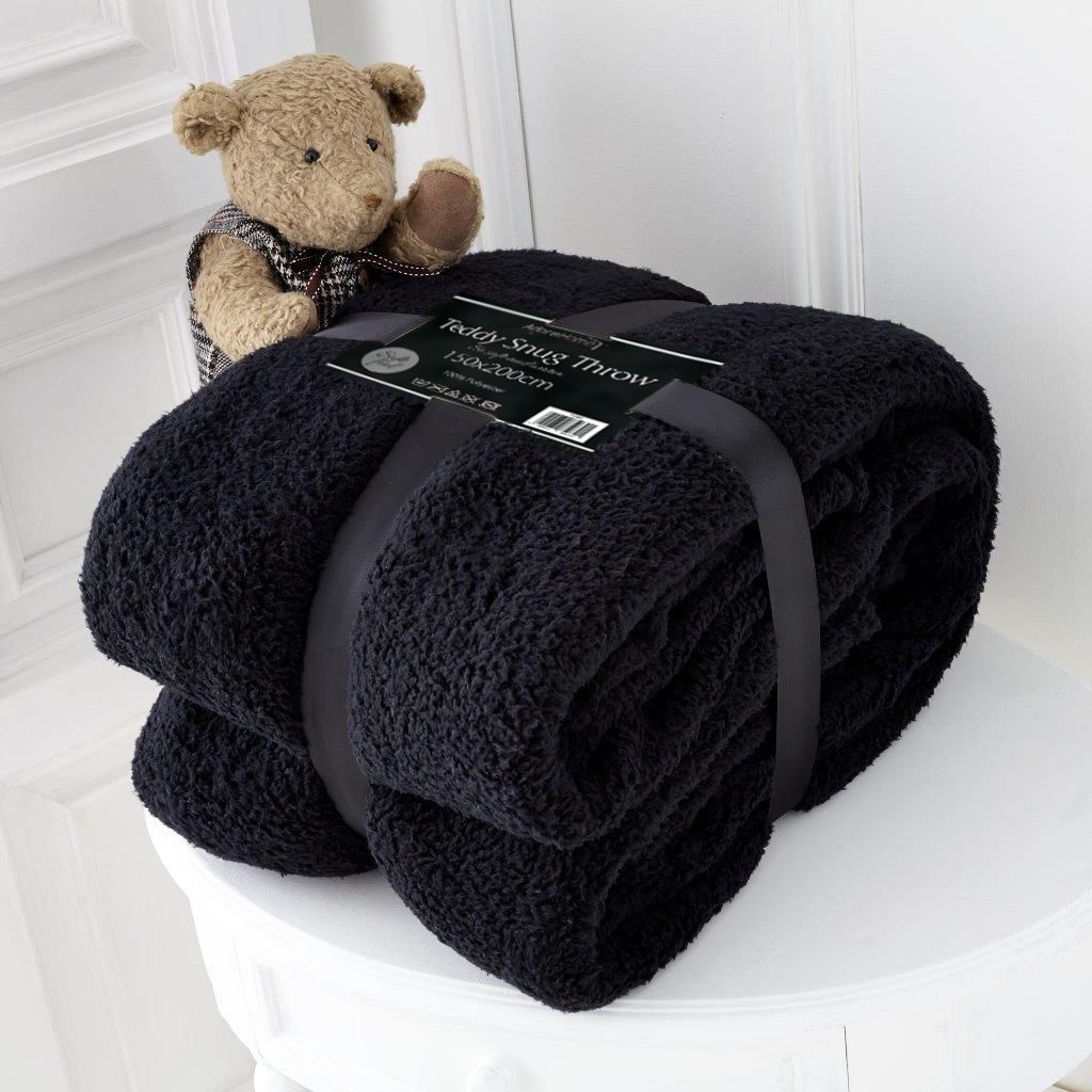 Luxury Double Size Soft Fleece Blanket Teddy Bear Throws for Sofa Bed