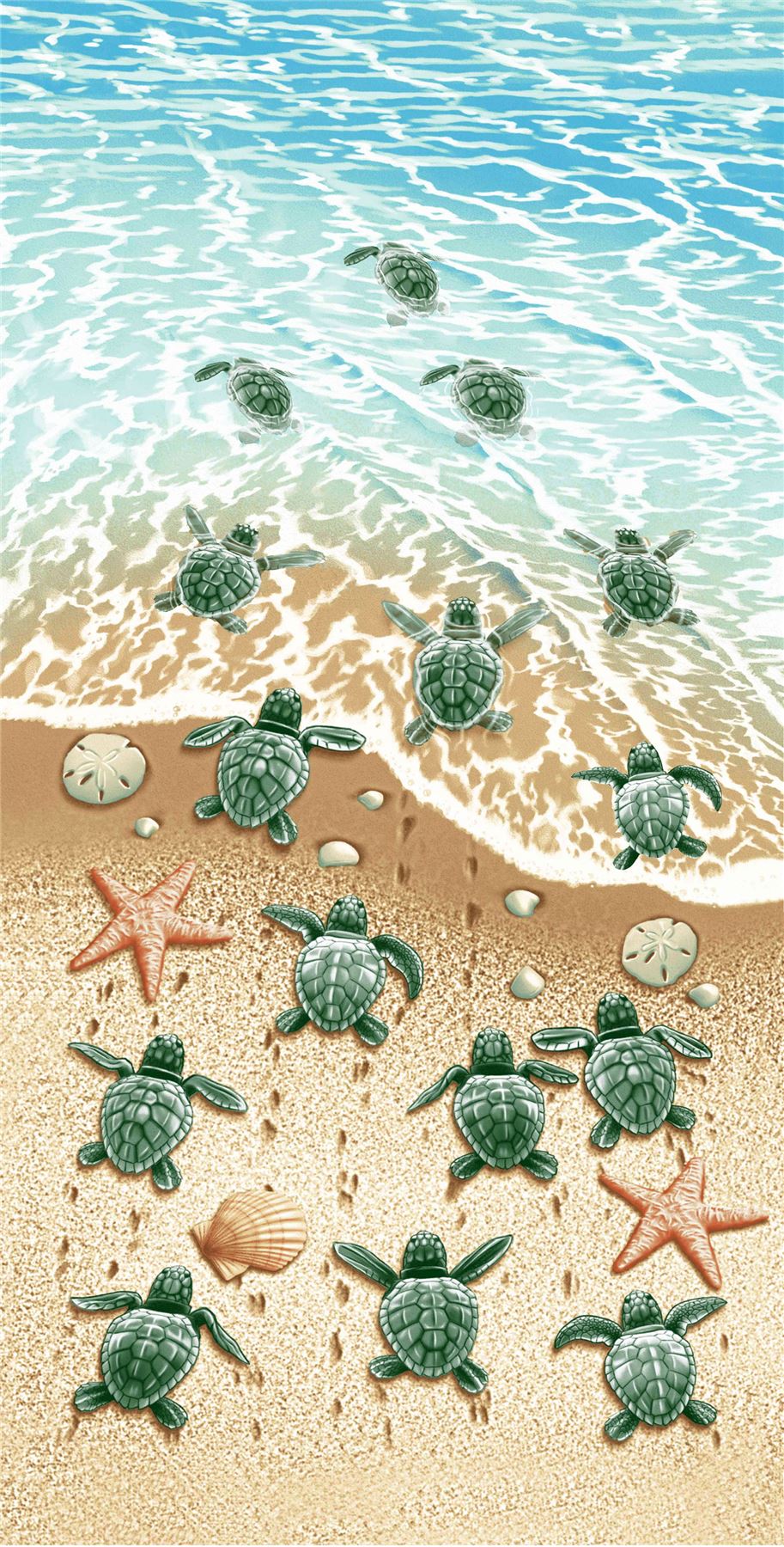 Beach Towel Large Lightweight Campervan Stripes Turtle Polyester Microfibre - Picture 55 of 59