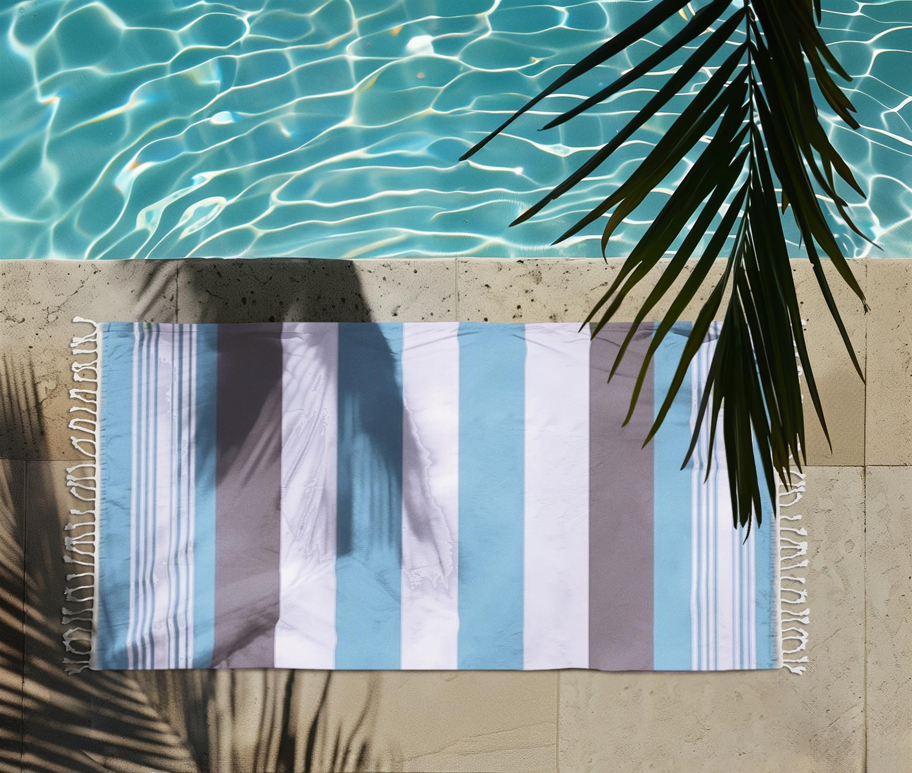 Large Hammam Beach Towel Striped Turkish Style Fouta Peshtemal Cotton Rich - Picture 33 of 37