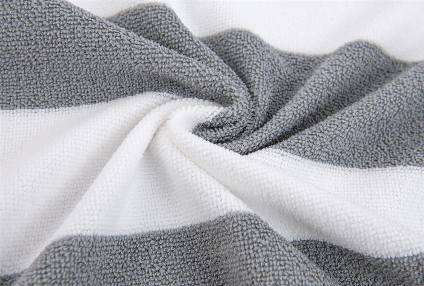 Beach Towel Large Striped Soft & Absorbent Cabana Stripes Lightweight Microfibre - Picture 5 of 26