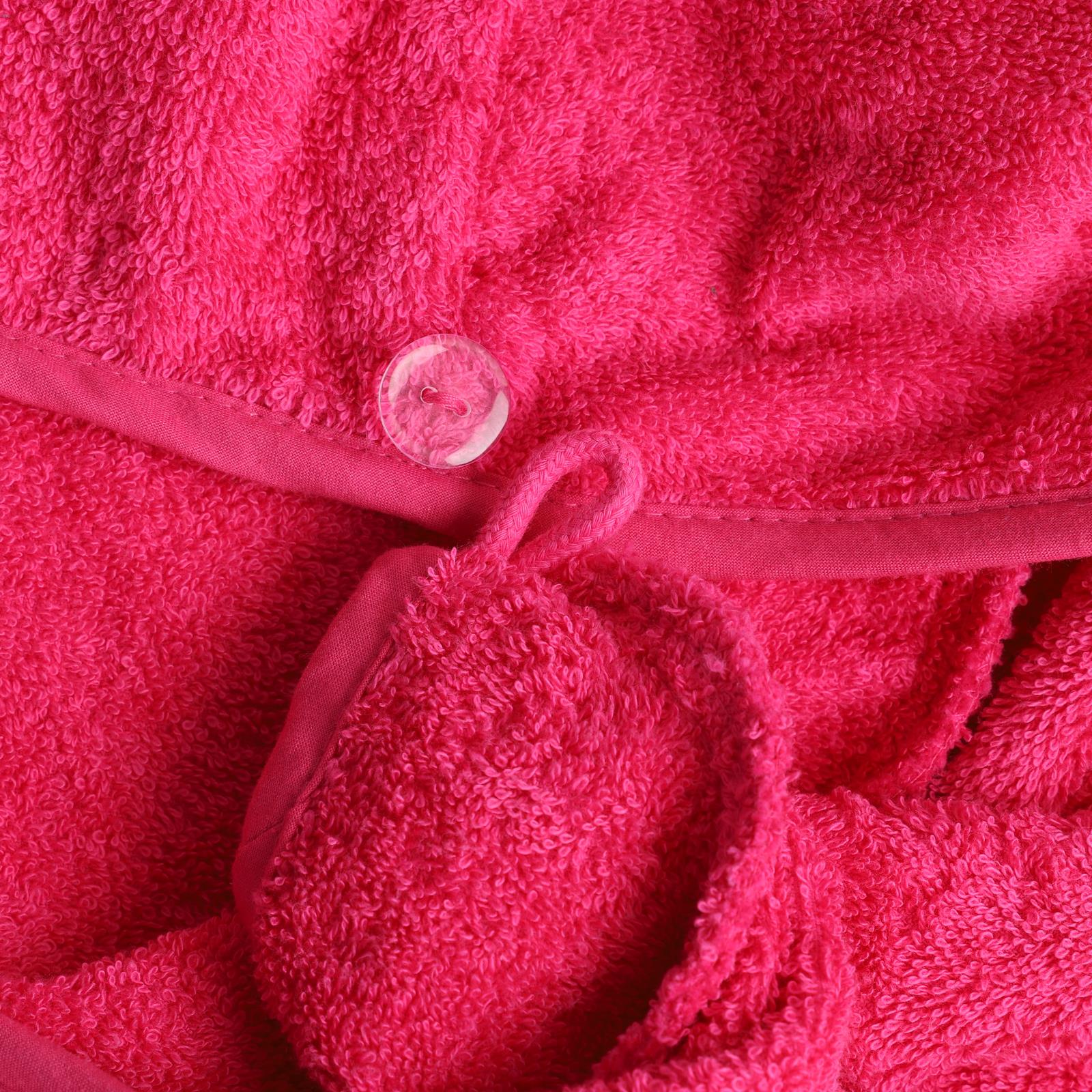 100% Cotton Hair Turban Absorbent Towel Drying Soft Wrap With Loop & Button - Picture 20 of 33