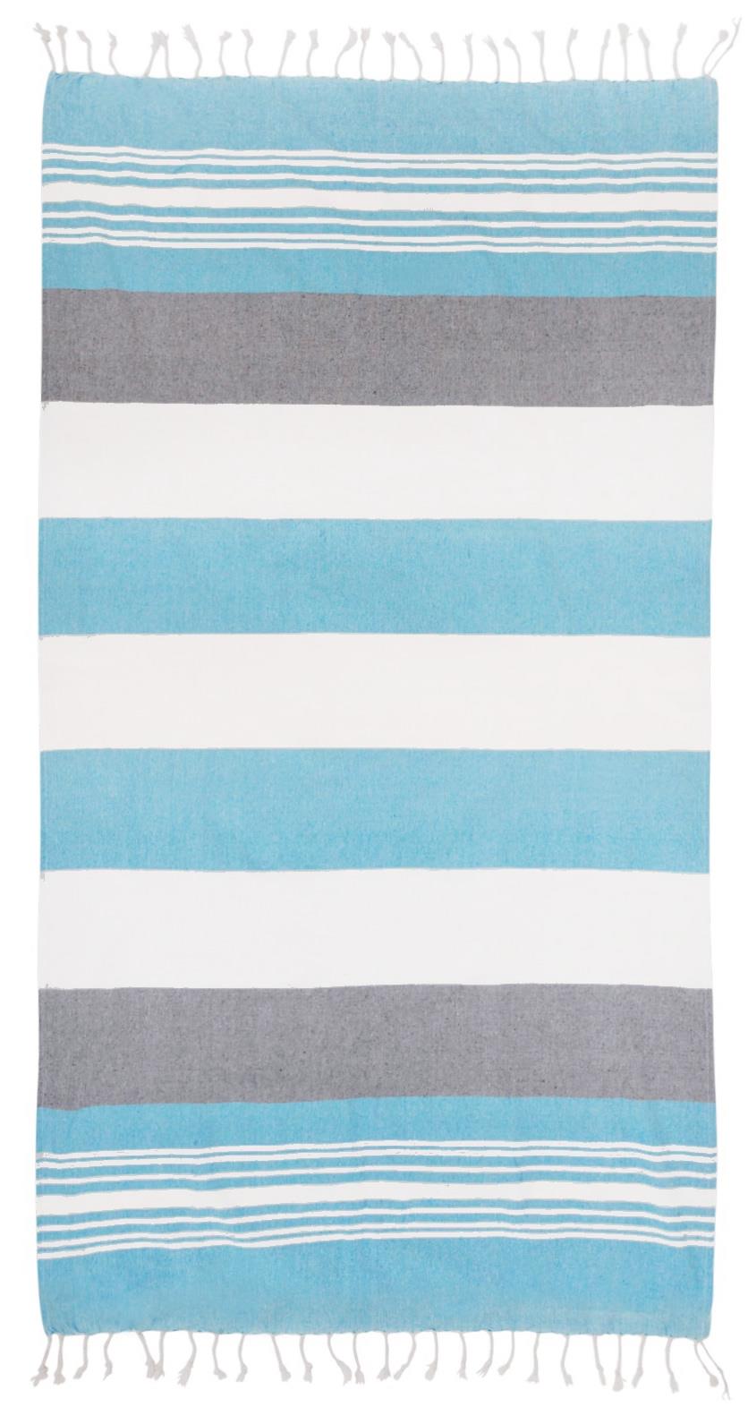 Large Hammam Beach Towel Striped Turkish Style Fouta Peshtemal Cotton Rich - Picture 32 of 37
