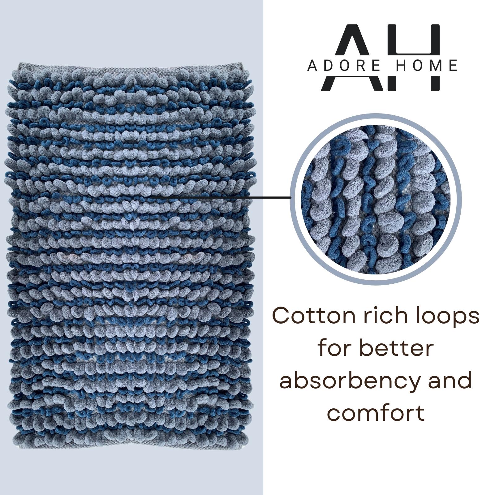 Large Bath Mat Thick Loops Quality Absorbent 50x80cm Premium Luxury Bathmat