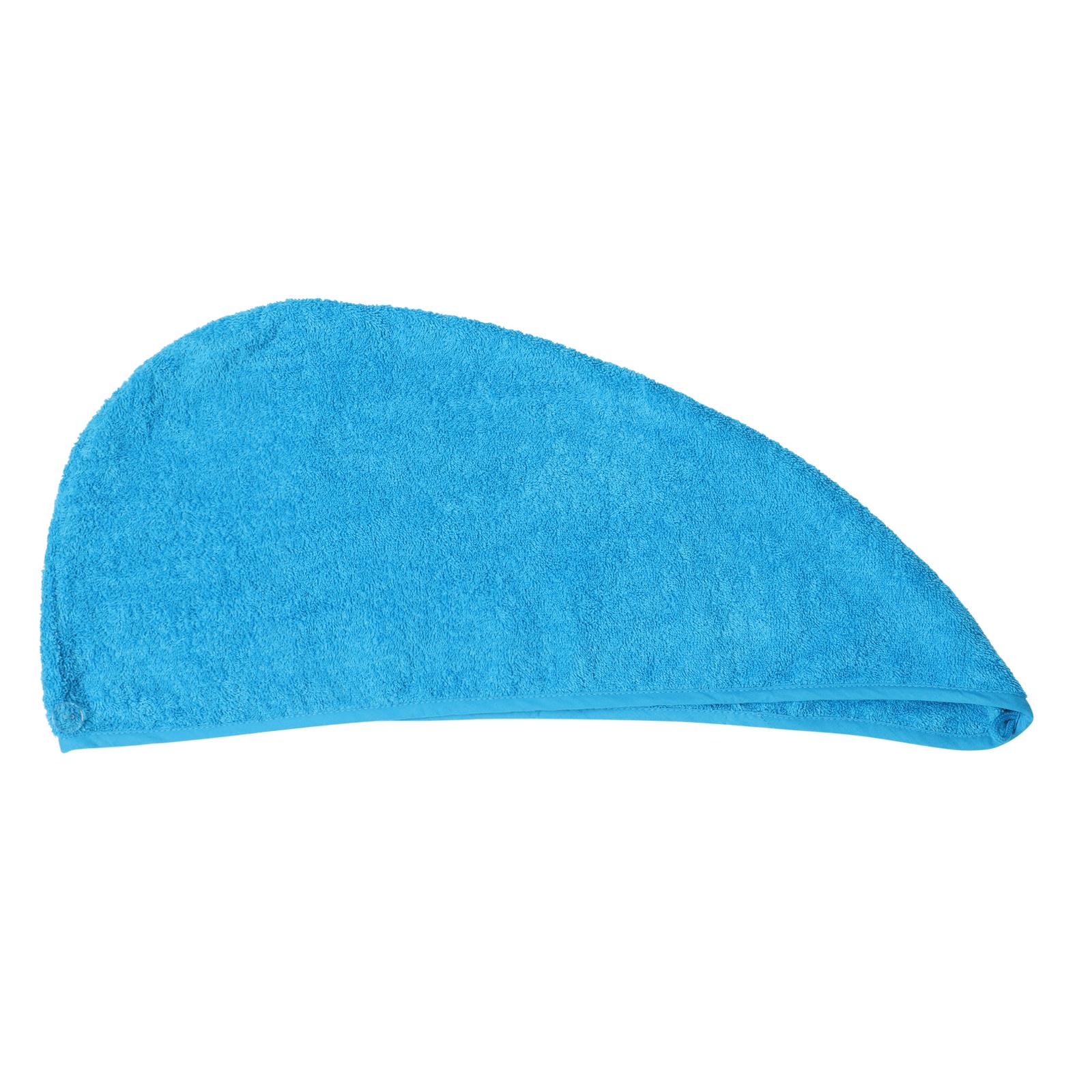 100% Cotton Hair Turban Absorbent Towel Drying Soft Wrap With Loop & Button - Picture 8 of 33