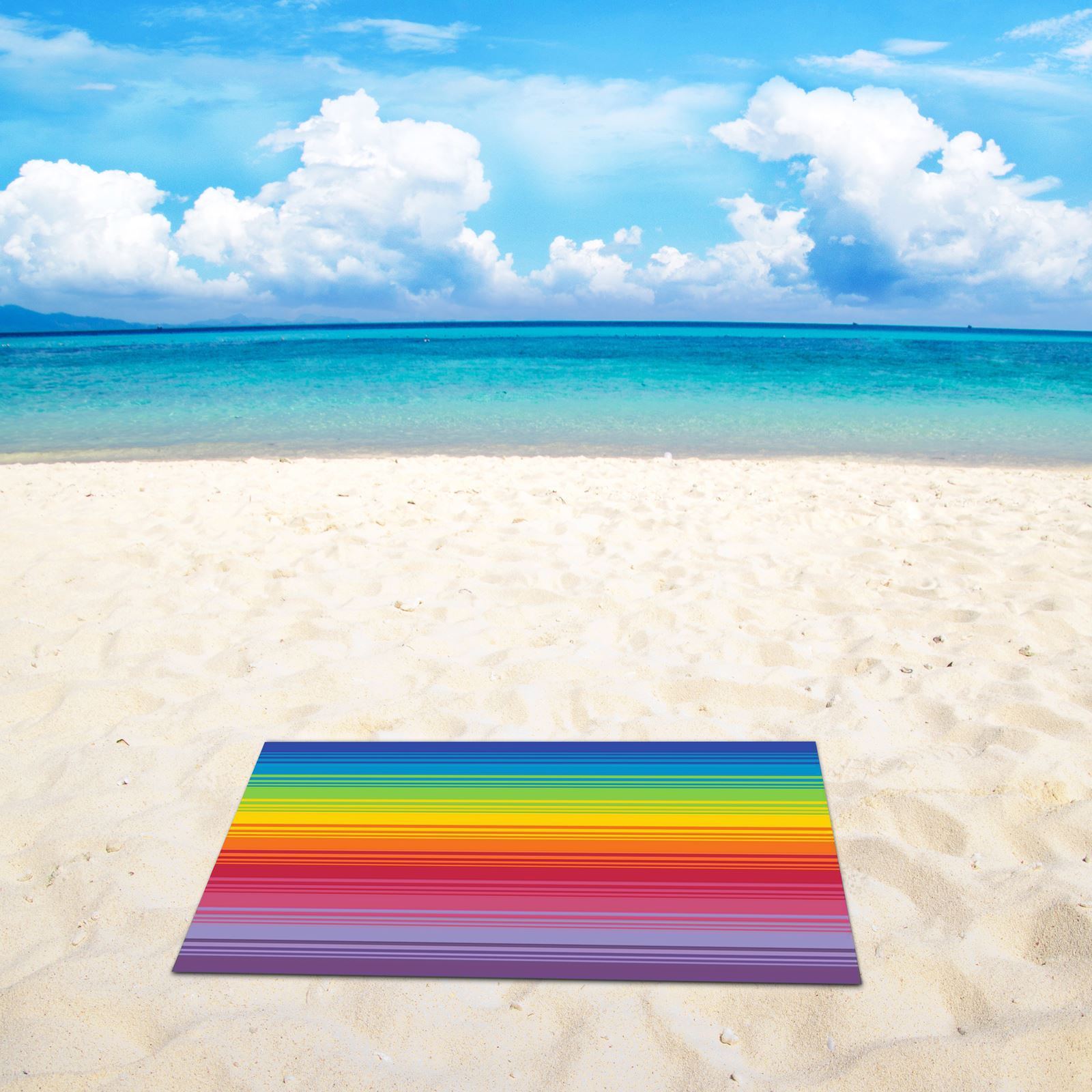 Beach Towel Large Lightweight Campervan Stripes Turtle Polyester Microfibre - Picture 49 of 59