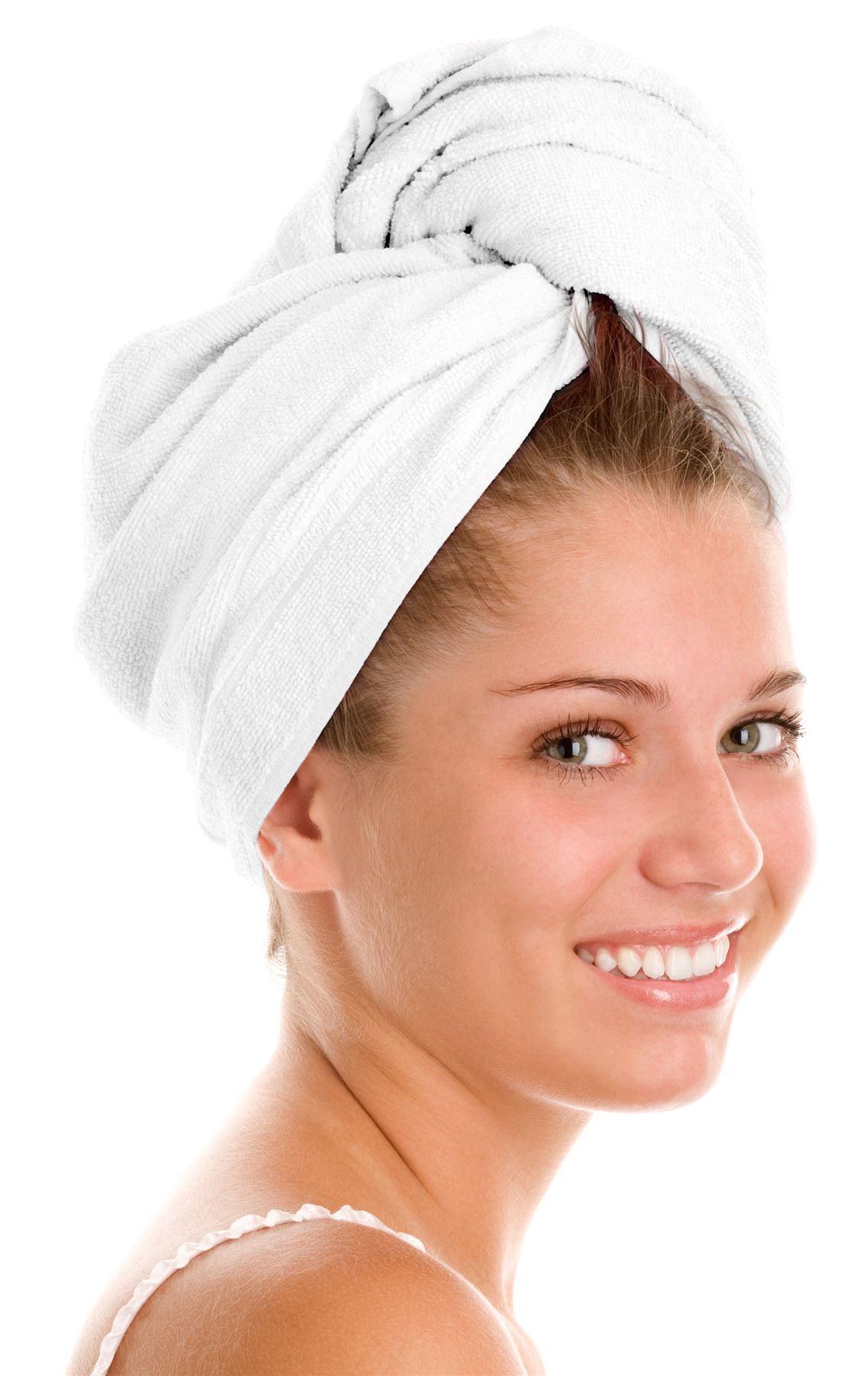 100% Cotton Hair Turban Absorbent Towel Drying Soft Wrap With Loop & Button - Picture 28 of 33