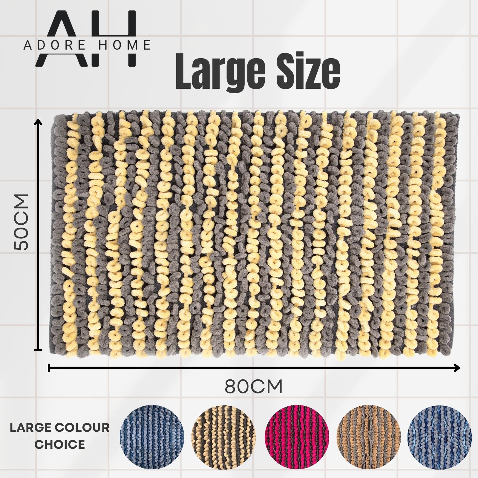 Large Bath Mat Thick Loops Quality Absorbent 50x80cm Premium Luxury Bathmat - Produktbild 4