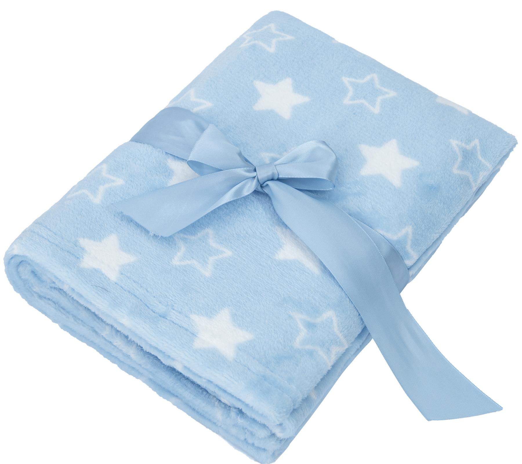 Soft Fleece Baby Blanket 60x90cm Plush Flannel Moses Basket Pram Girl Boy Stars - Picture 7 of 41