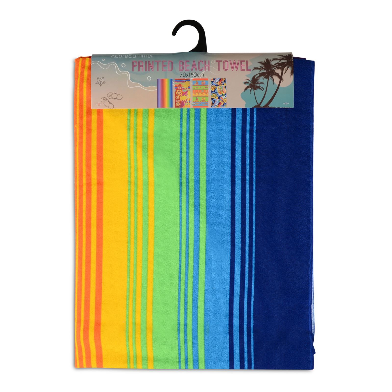 Beach Towel Large Lightweight Campervan Stripes Turtle Polyester Microfibre - Picture 53 of 59