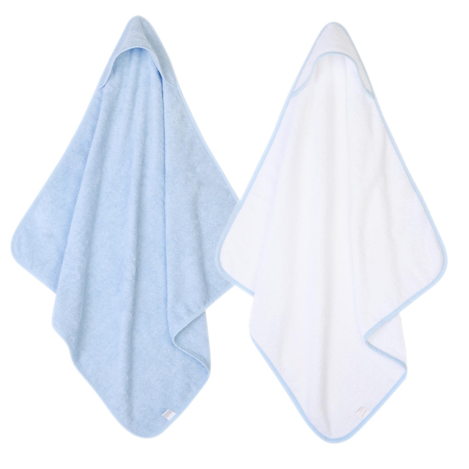 2 x Hooded Baby Towel 100% Cotton Bath Cuddly Wrap Soft - Picture 3 of 27