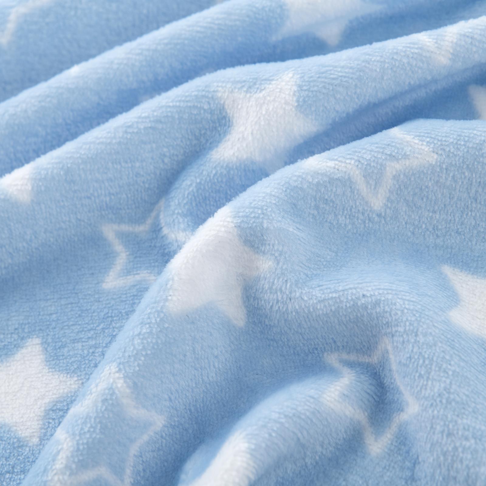 Soft Fleece Baby Blanket 60x90cm Plush Flannel Moses Basket Pram Girl Boy Stars - Picture 9 of 41