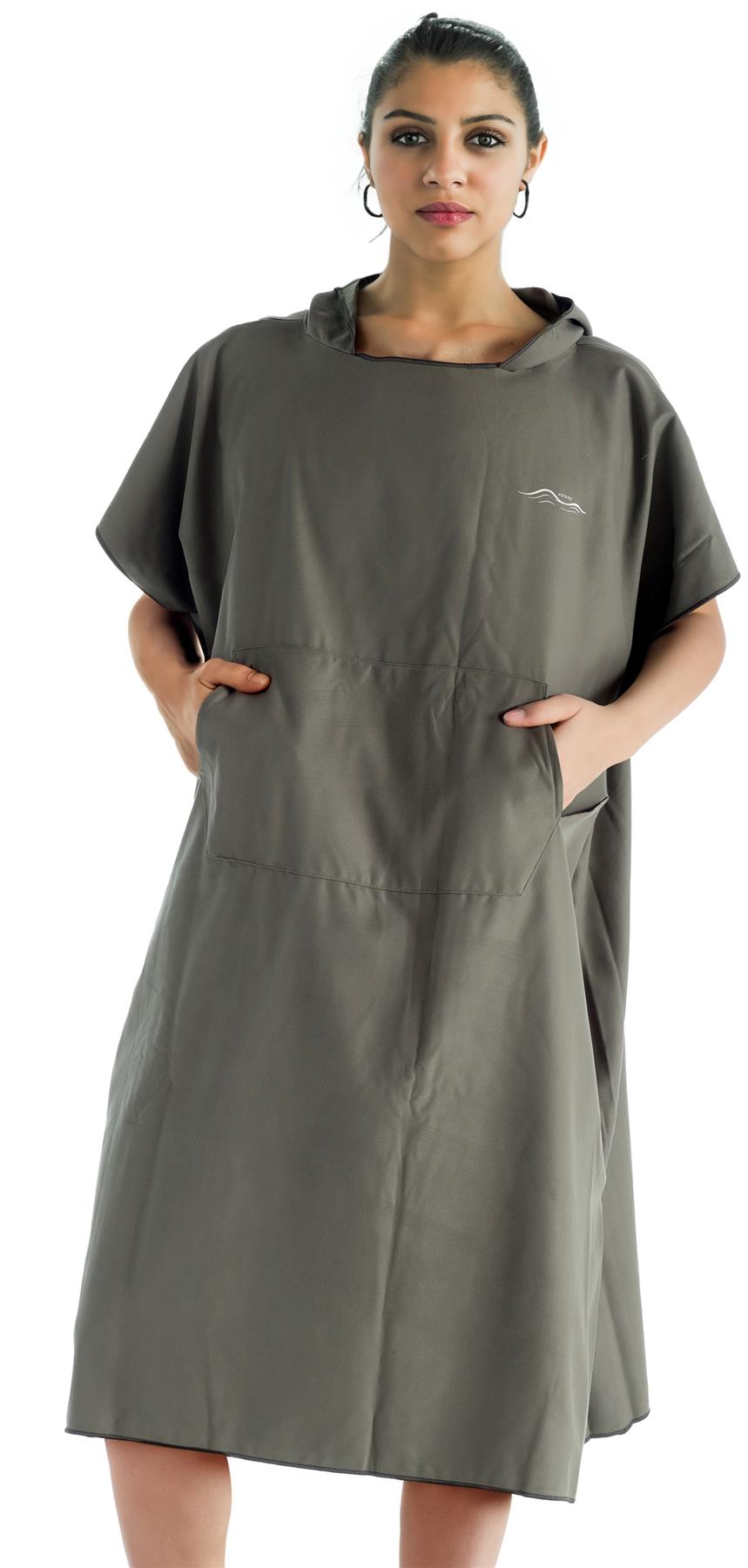 Ladies Microfibre Changing Robe Quick Drying Absorbent Sand Free Poncho - Picture 22 of 27