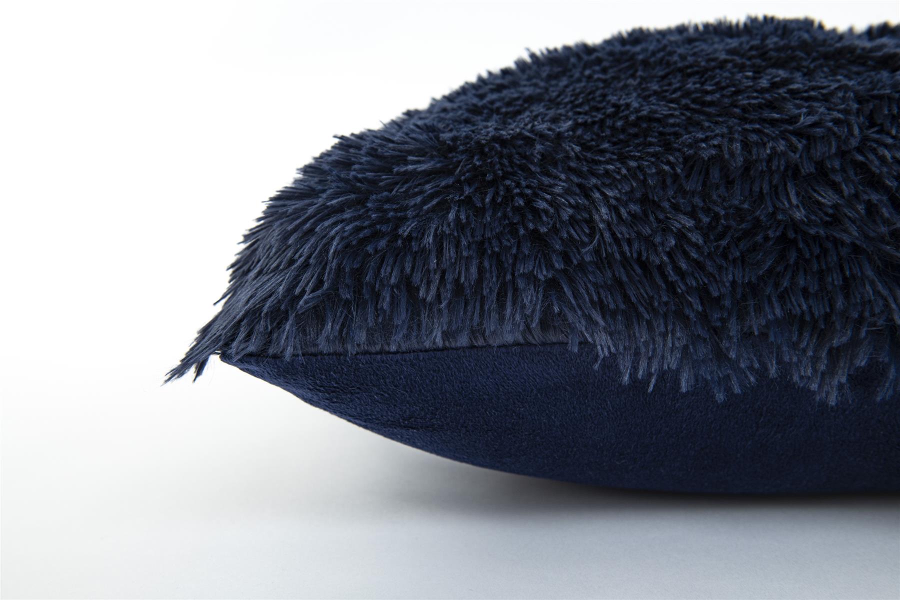 Luxury Long Pile Cushion Cover Super Soft and Cuddly Faux Fur Shaggy 43x43cm - Picture 34 of 53