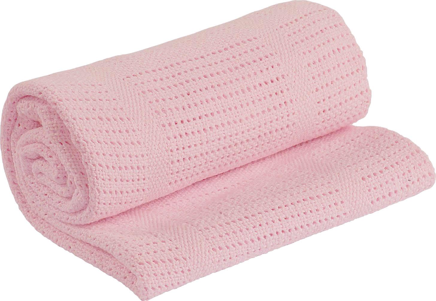 100% Cotton Cellular Blanket For Baby Soft Blanket for Cot Pram Moses Basket - Picture 9 of 14