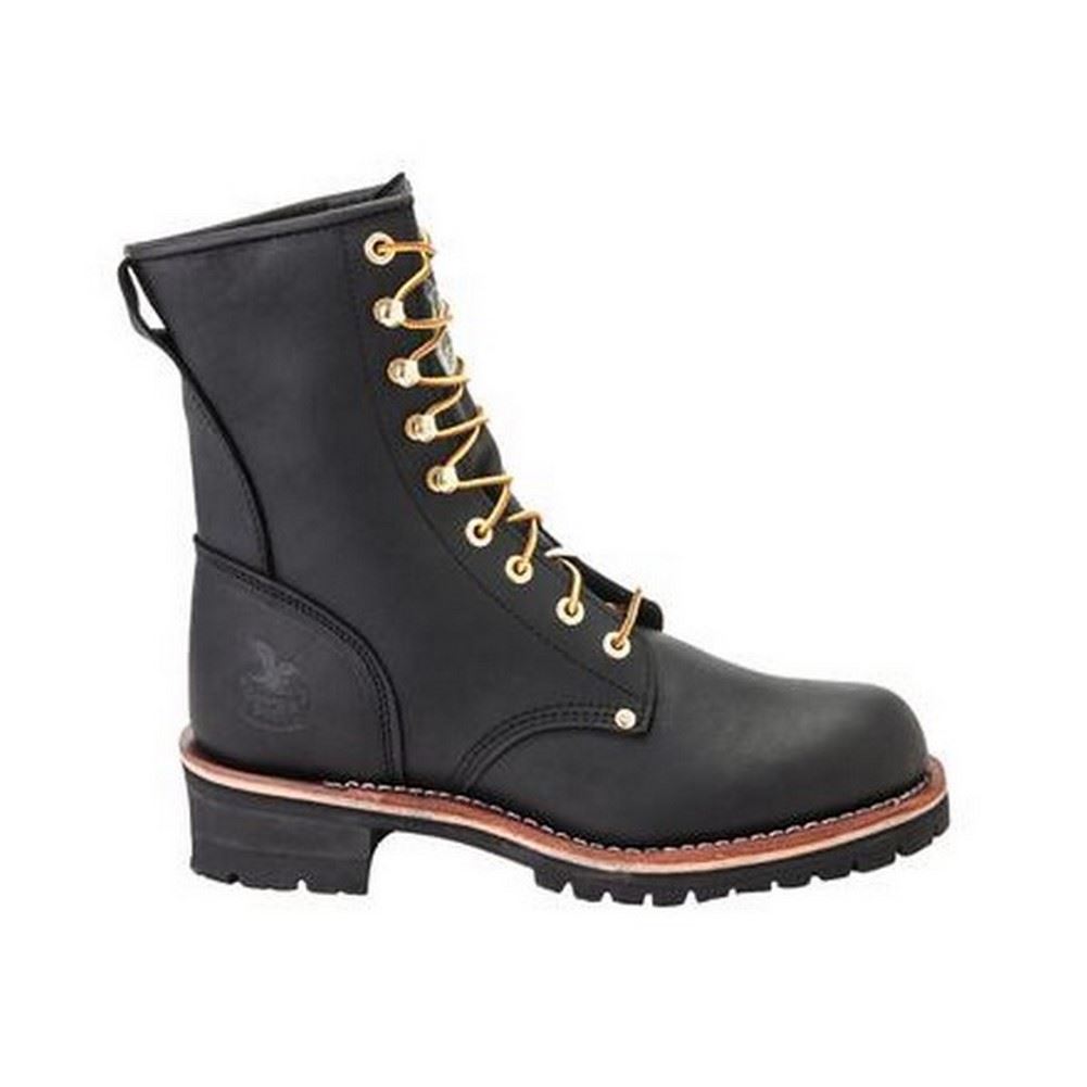 georgia black logger boots