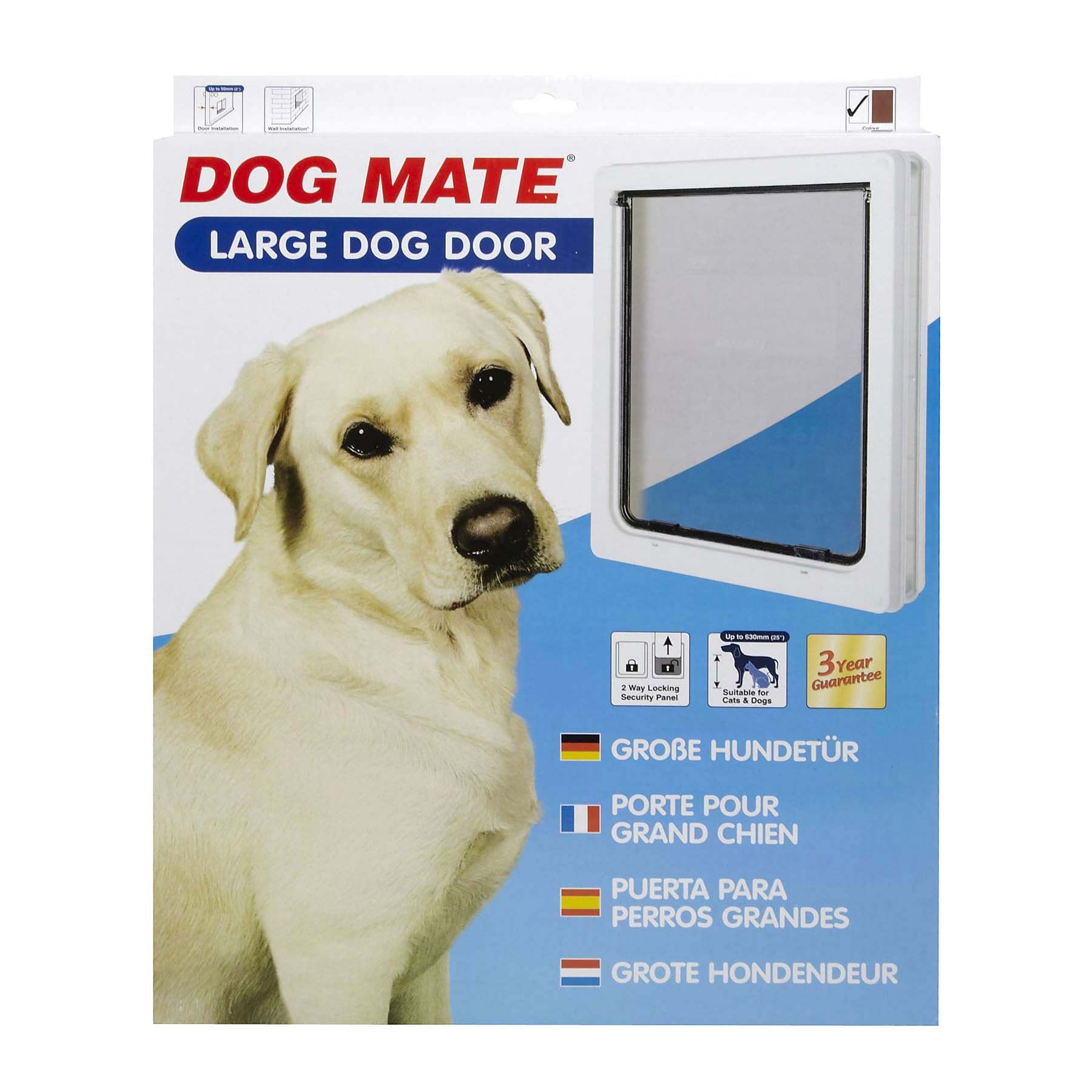 Dog Mate Pet Dog Door Flap Dogs Large White 216 216W Flap size 34.5 x