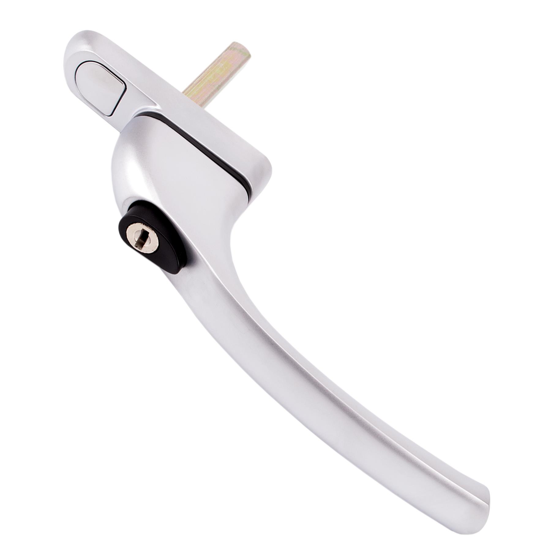 10 Pack UPVC Window Handles With Keys - Universal Inline Espag Handles For Double Glazing Windows