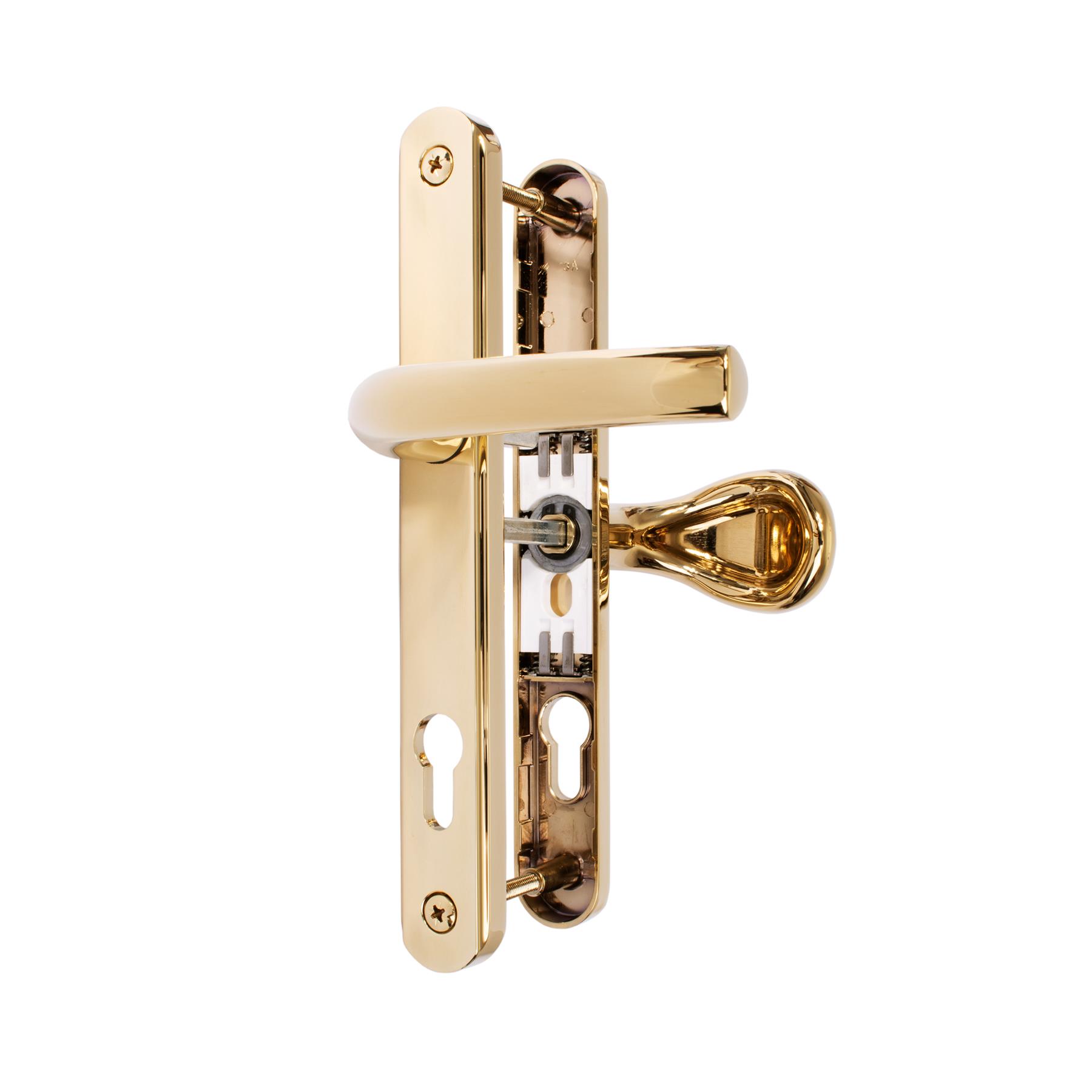 UPVC Door Handle 62mm 92mm Sprung Offset Lever Pad Set 215mm Fixings GreenteQ - Picture 10 of 12