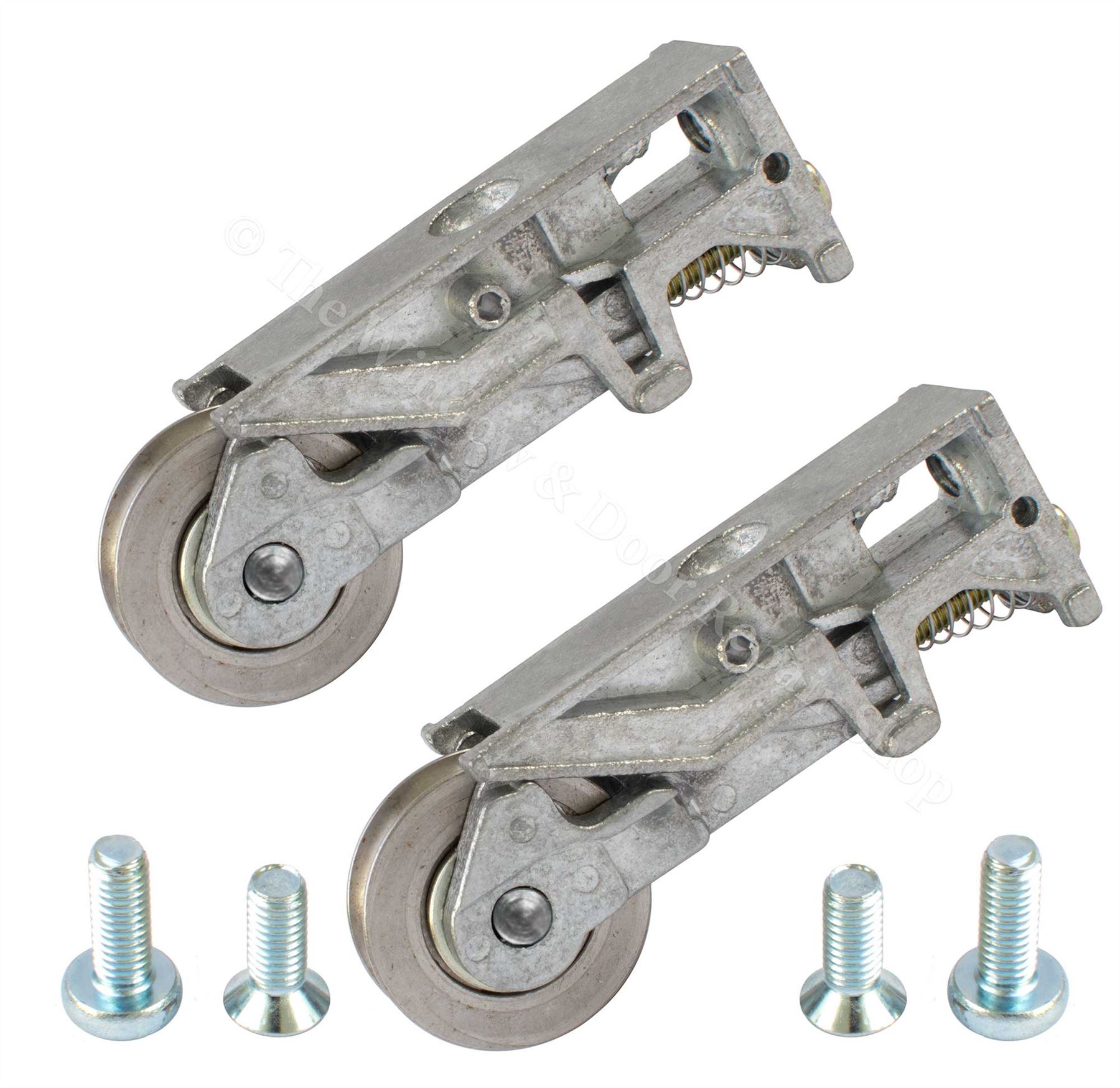 Pair SRZ S Patio Door Steel Rollers 32mm Wheels Sliding Doors Zinc