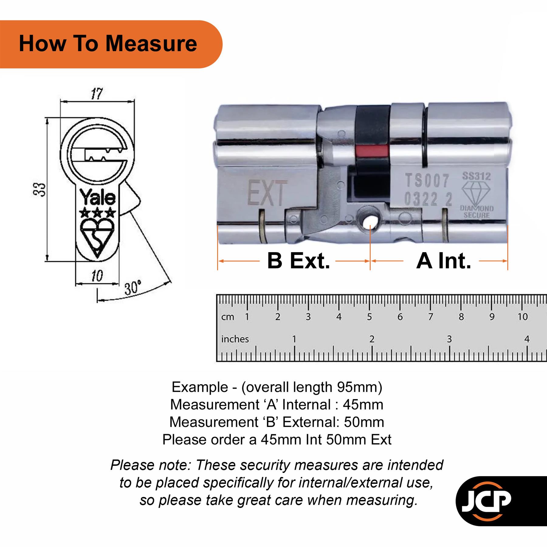 Pair Yale Platinum Keyed Alike Euro Cylinder UPVC Door Lock Anti Snap 3 Star