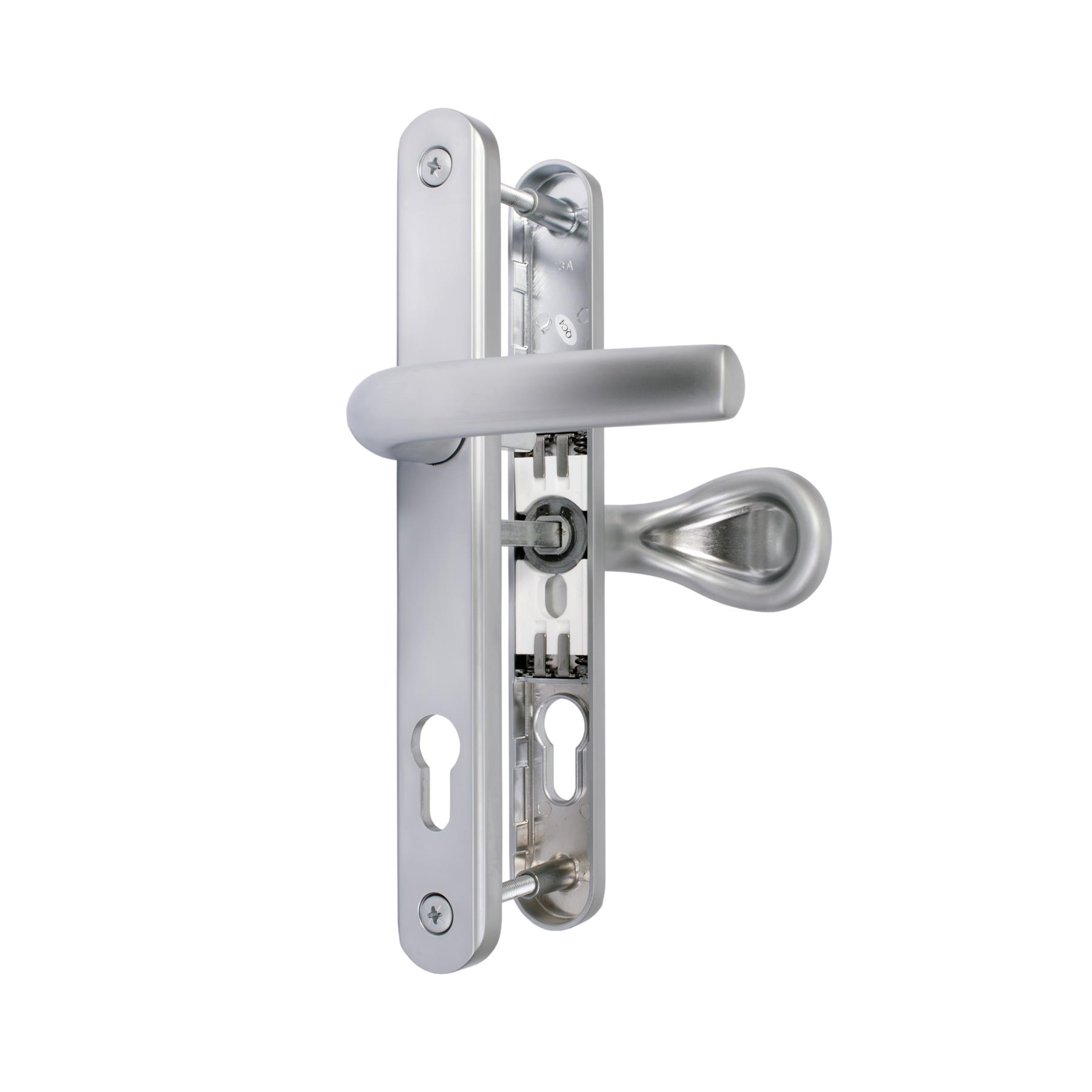 UPVC Door Handle 62mm 92mm Sprung Offset Lever Pad Set 215mm Fixings GreenteQ - Picture 7 of 12