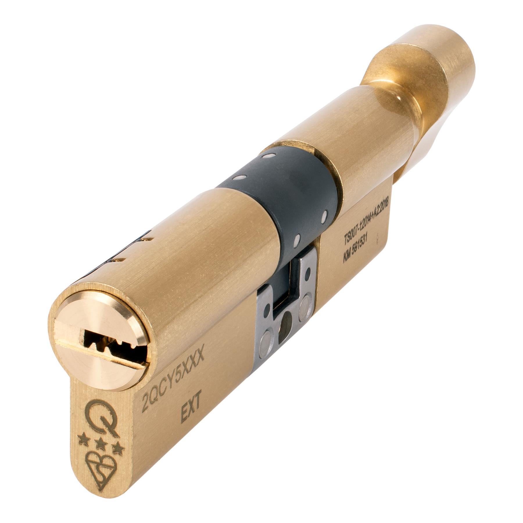 Thumb Turn Euro Cylinder uPVC Door Lock Barrel 3 Star T007 5 Keys