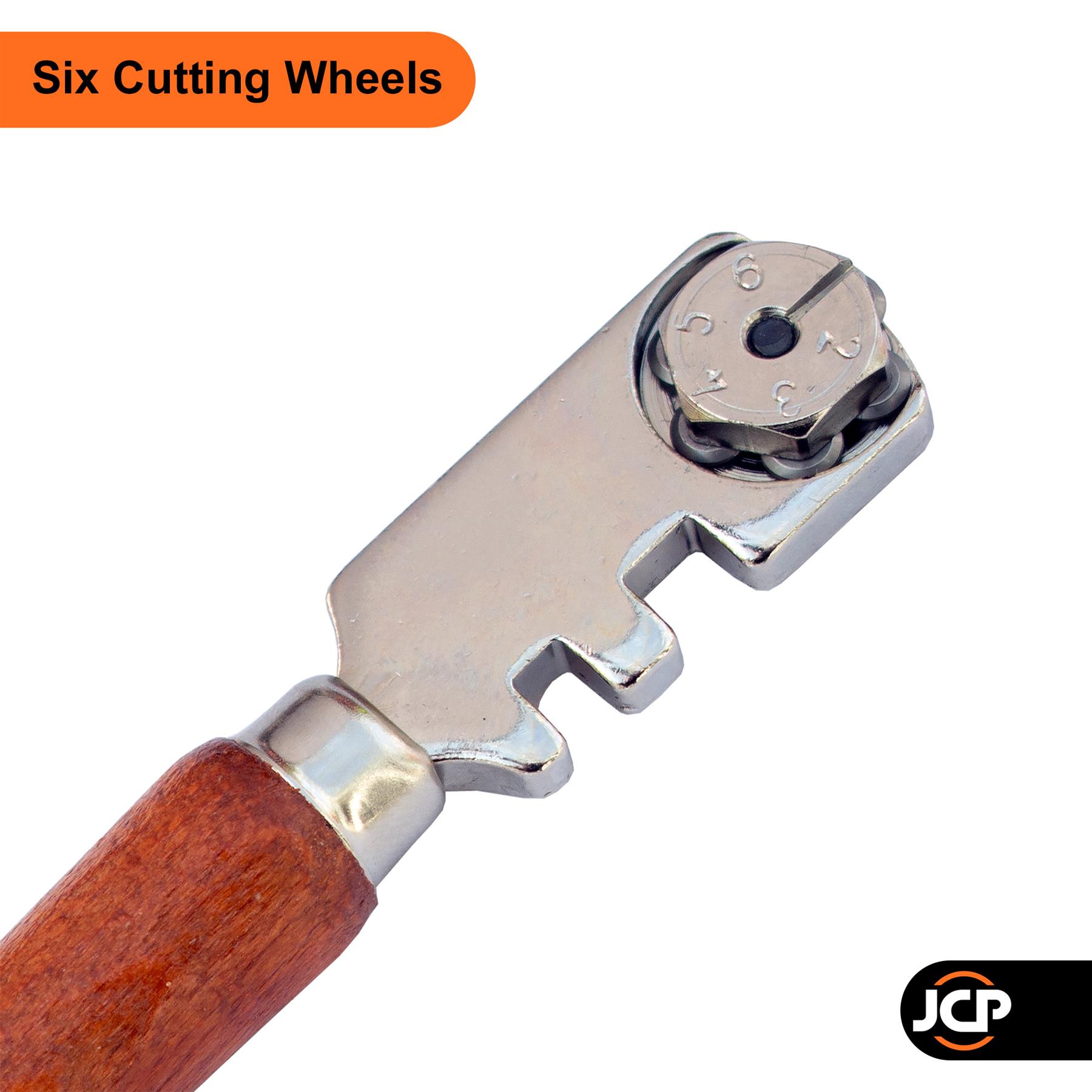 Glass Cutter with 6 Interchangeable Steel Cutting Wheels Bohle Silberschnitt 