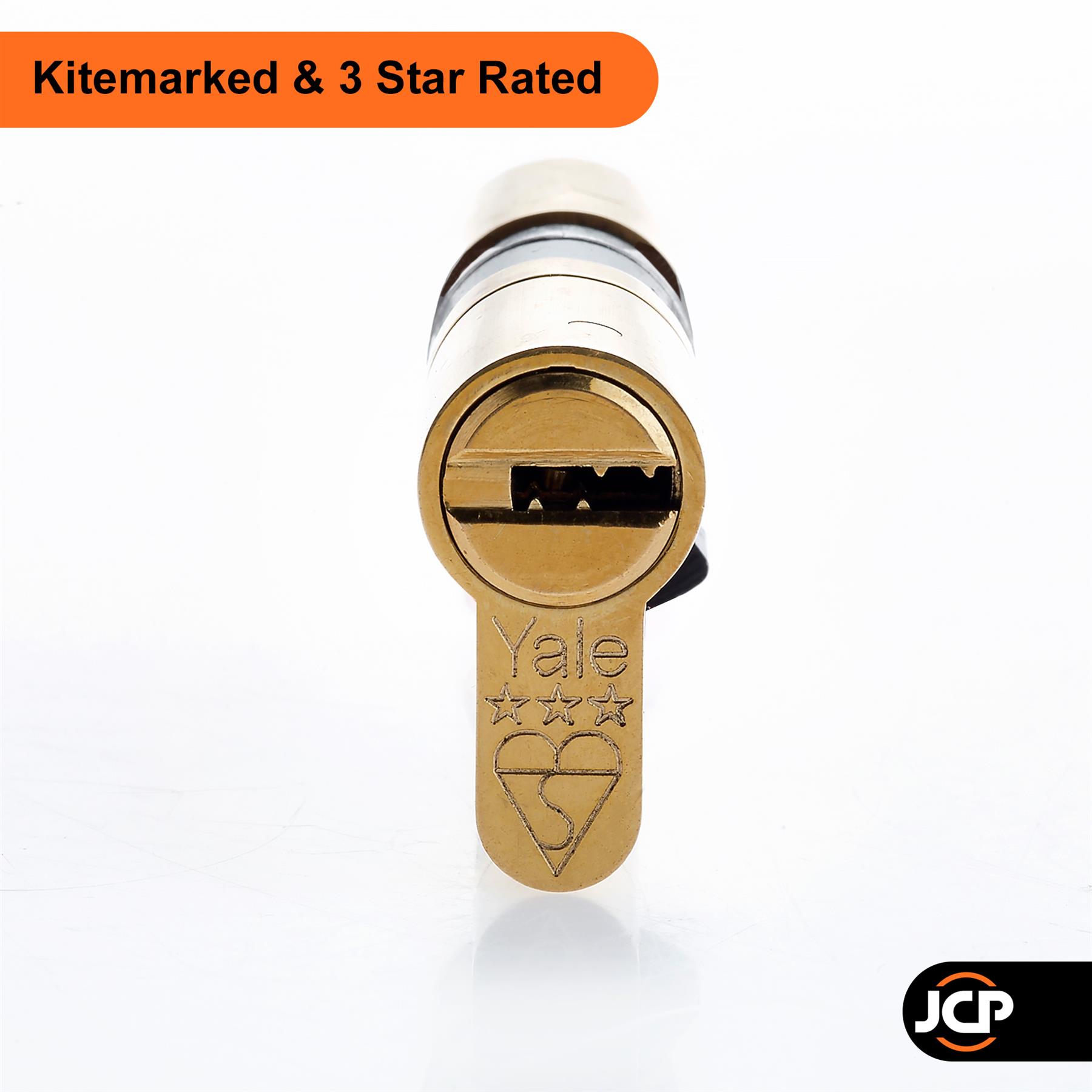 Pair Yale Platinum Keyed Alike Euro Cylinder UPVC Door Lock Anti Snap 3 Star