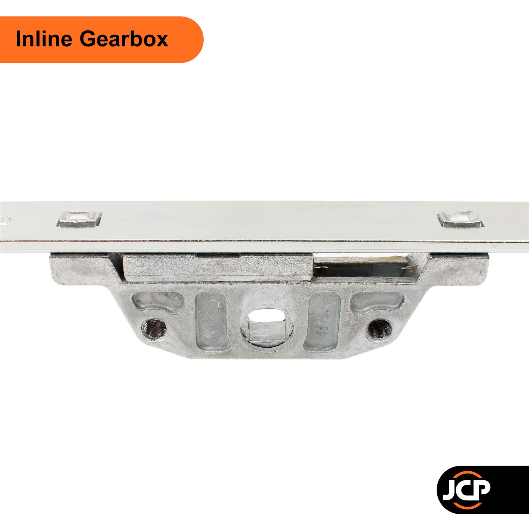 Inline Espag uPVC Window Lock Gearbox 16mm Flat Rail 20mm or 22mm Backset Nico