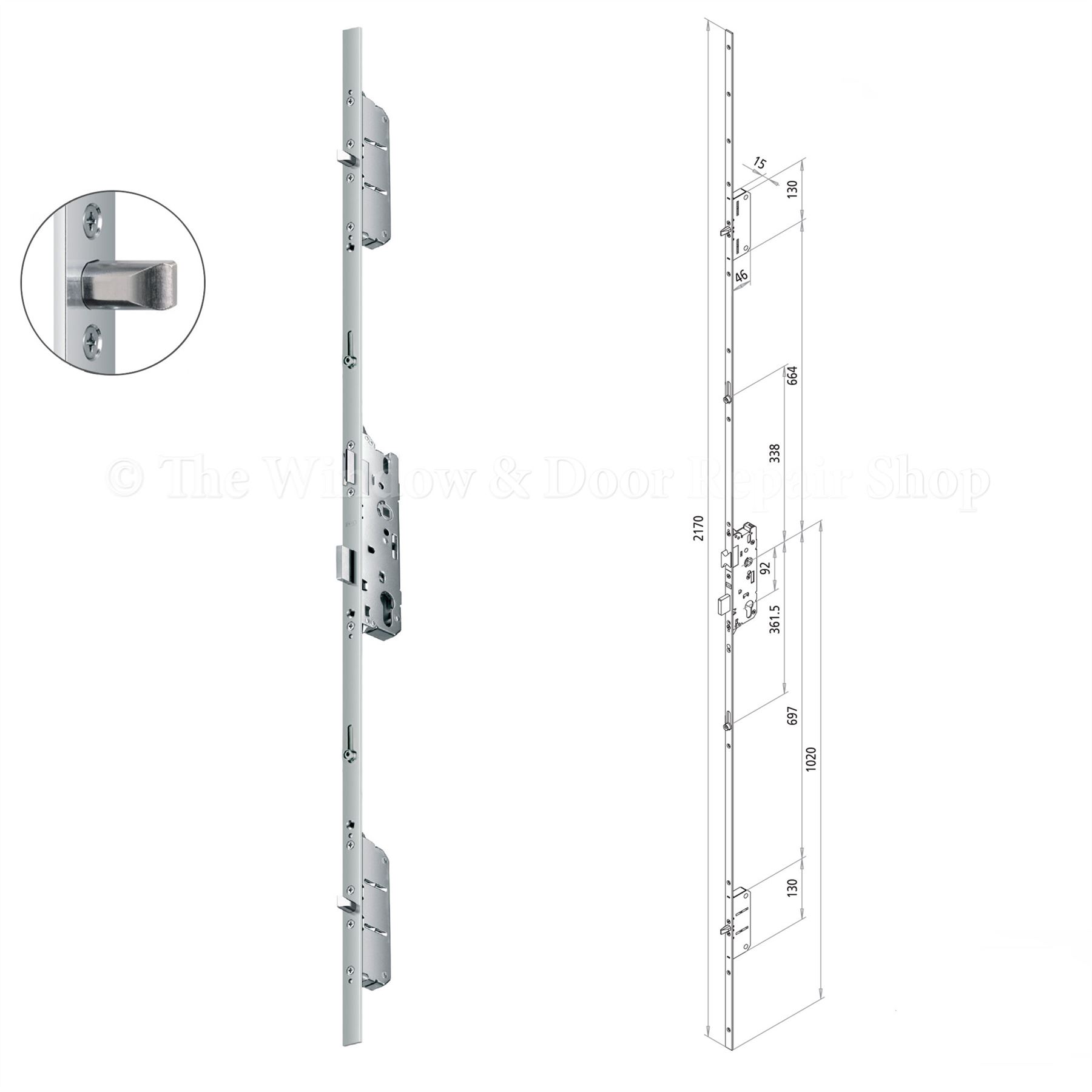 FUHR 856 Multi Point uPVC Door Lock Replacement Mechanism 92mm 92PZ eBay