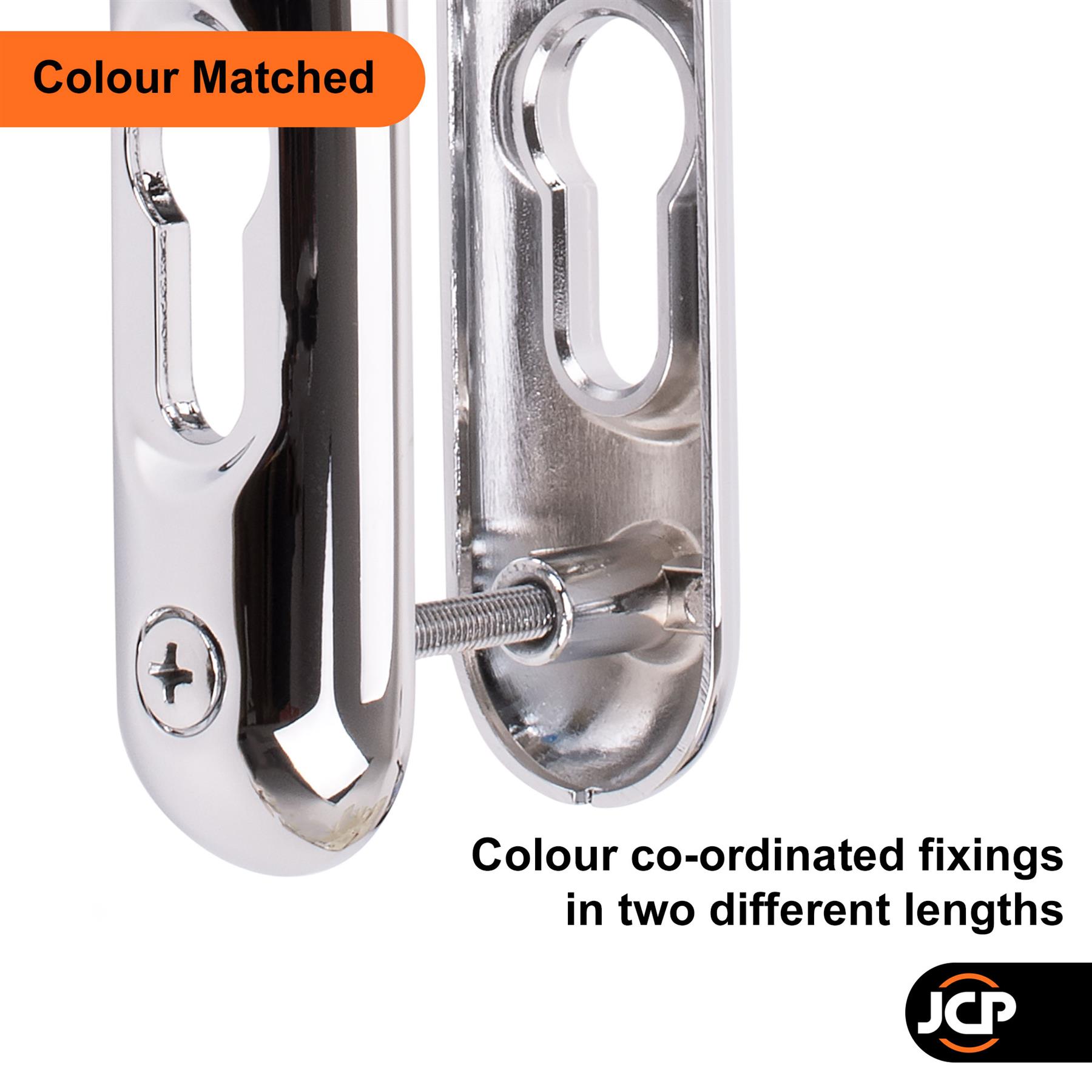 Composite Lever Pad Door Handle Pair UPVC Sprung Set 92/62PZ 211mm Fixings Sweet