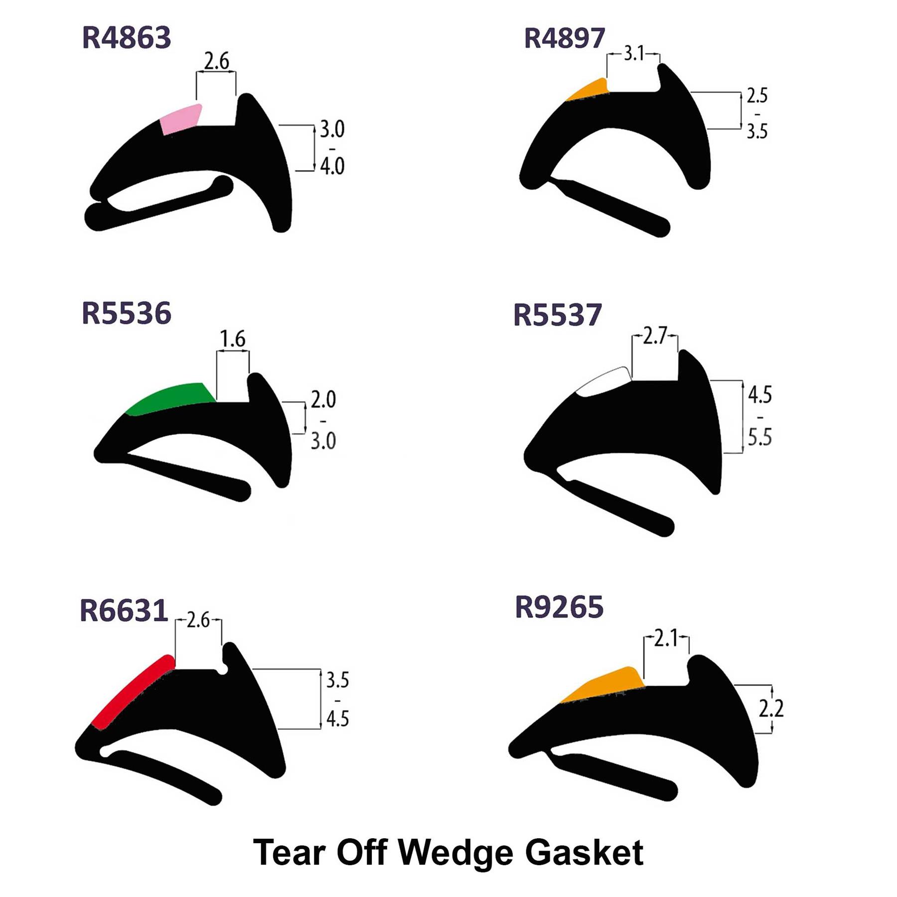 Reddiplex uPVC Window Door Wedge Gasket Seal Double Glazing Rubber Draught Seal