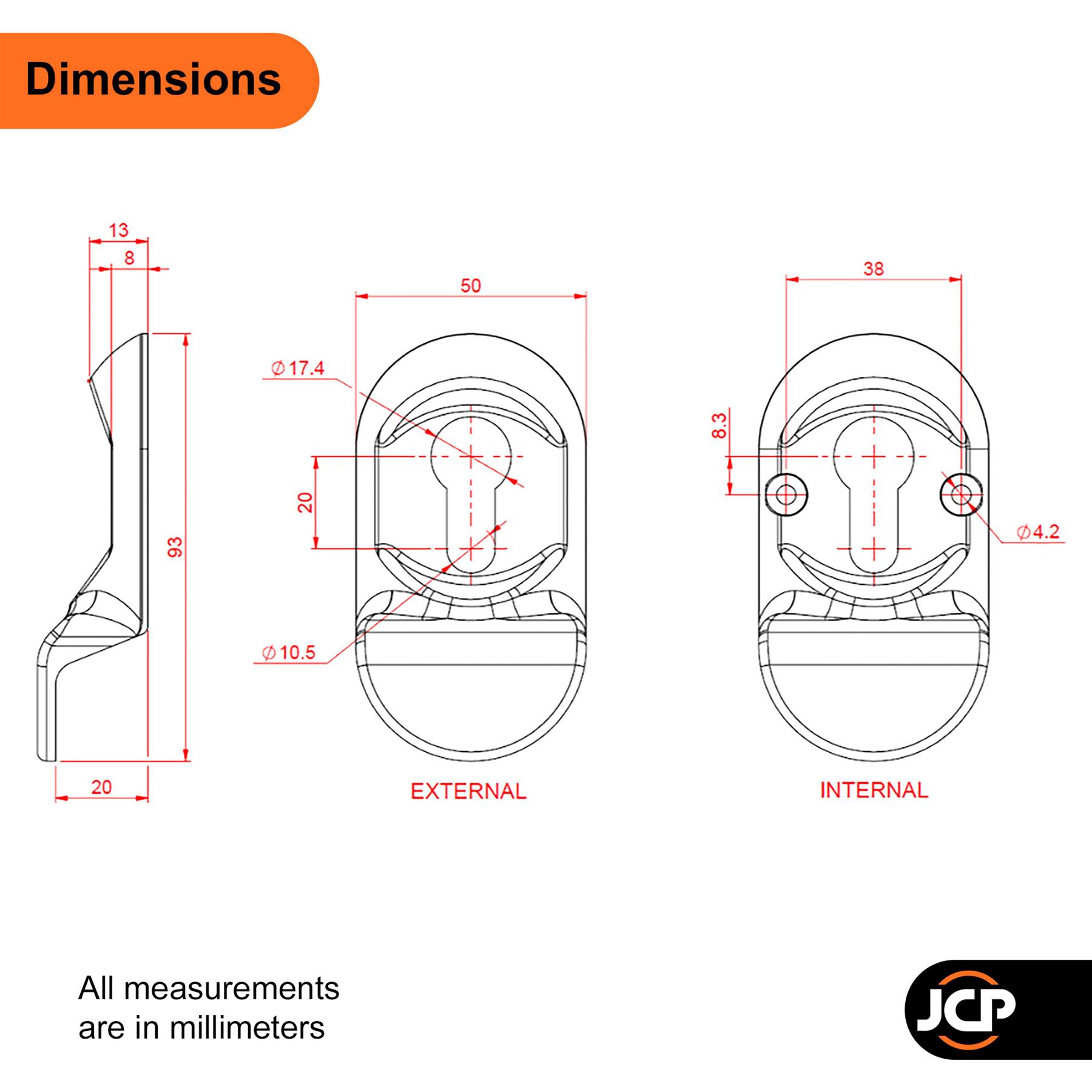 Ultion Door Euro Cylinder Pull Interior & Exterior for UPVC & Composite Doors