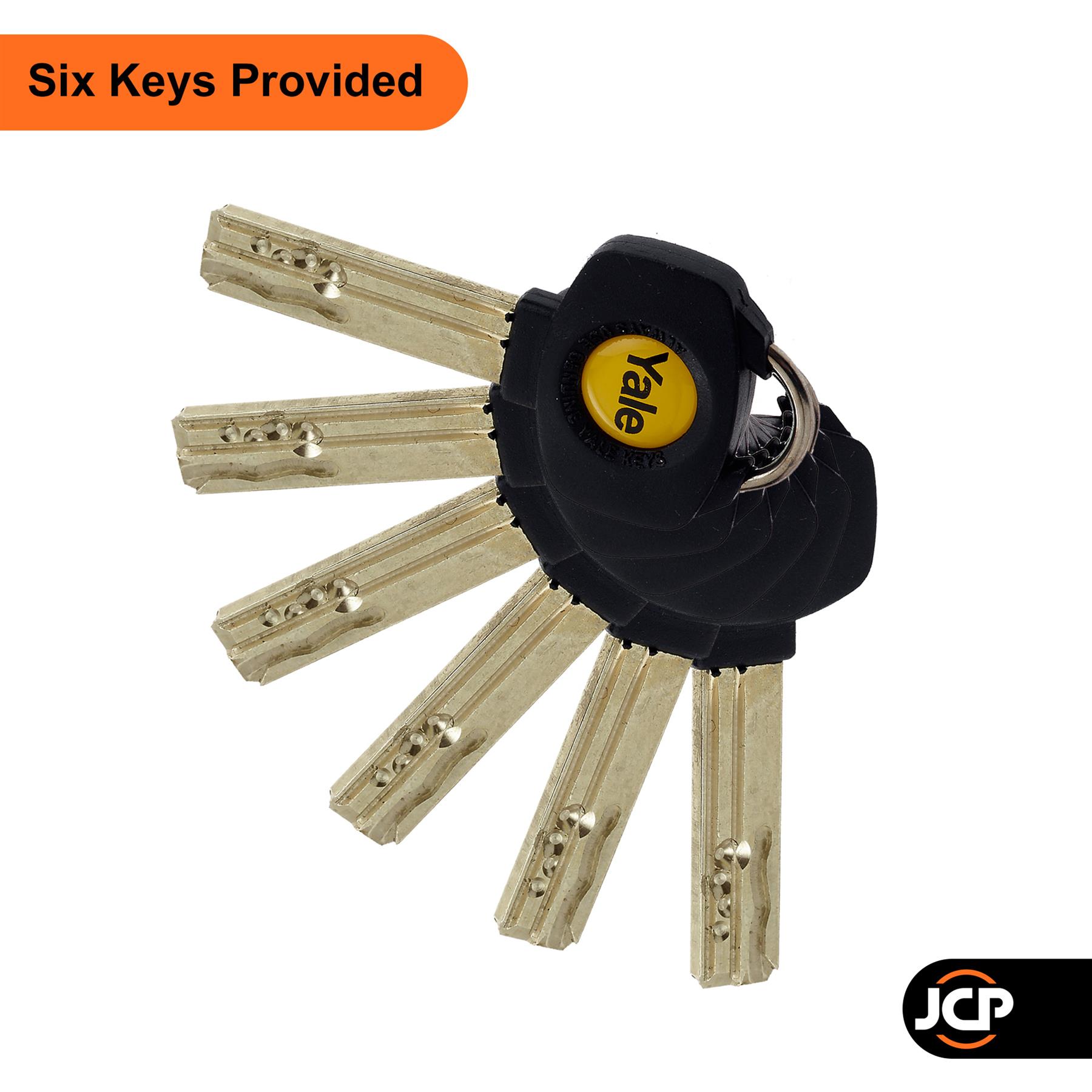 Pair Yale Platinum Keyed Alike Euro Cylinder UPVC Door Lock Anti Snap 3 Star