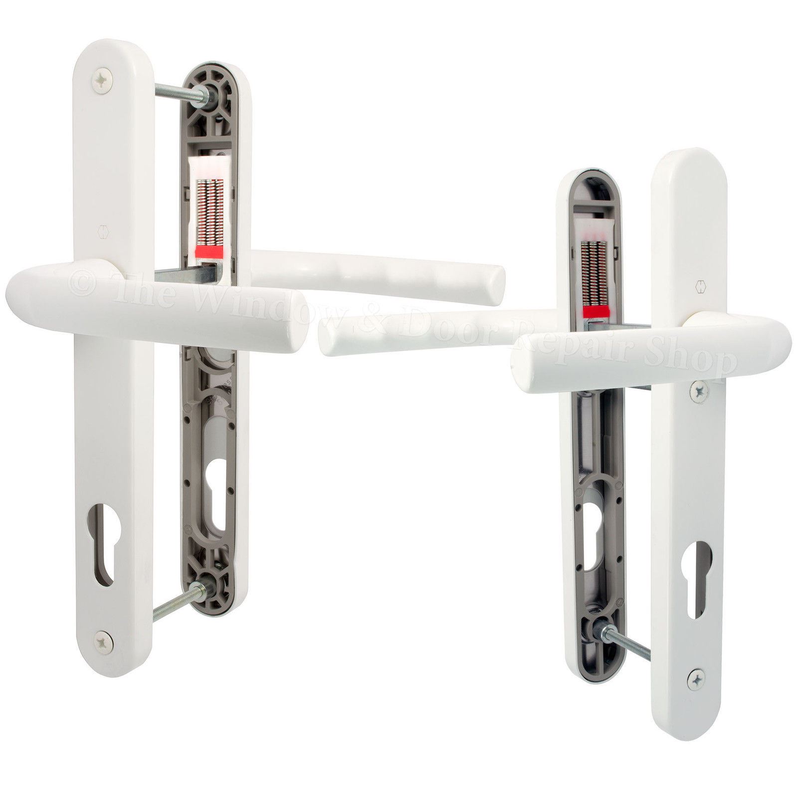 UPVC Door Handle Hoppe Birmingham Sprung 92mm PZ Double Glazing Pair Set PVC - Picture 7 of 10