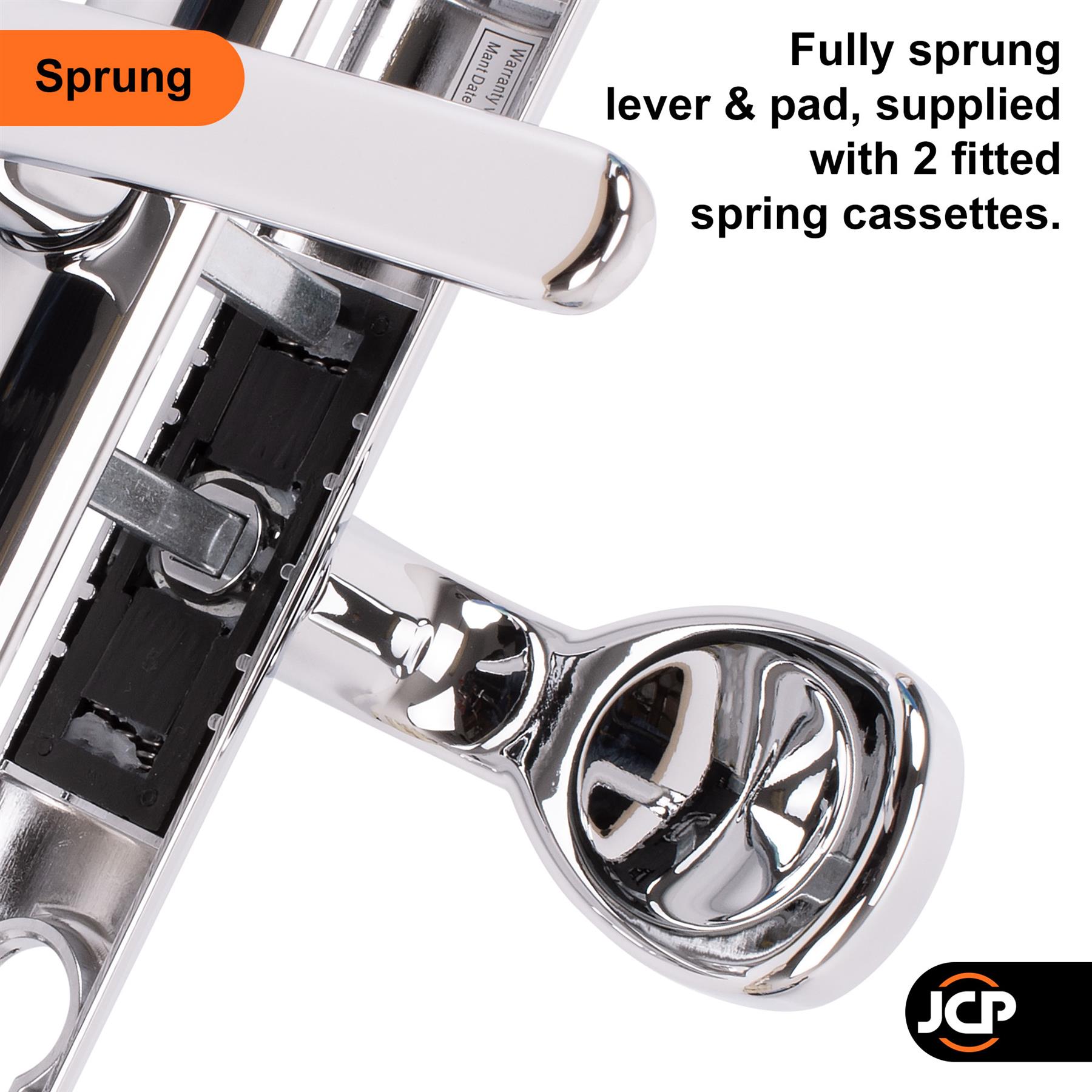 Composite Lever Pad Door Handle Pair UPVC Sprung Set 92/62PZ 211mm Fixings Sweet